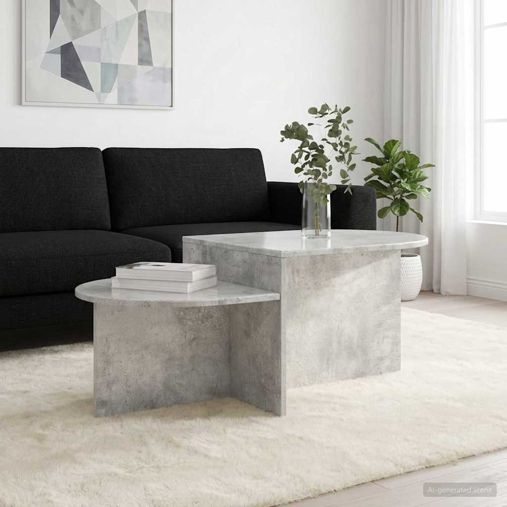 Salontafel Betongrijs 100 x 50 x 40 cm Bewerkt hout is nu te koop bij PeponiXL, paradijselijk wonen!