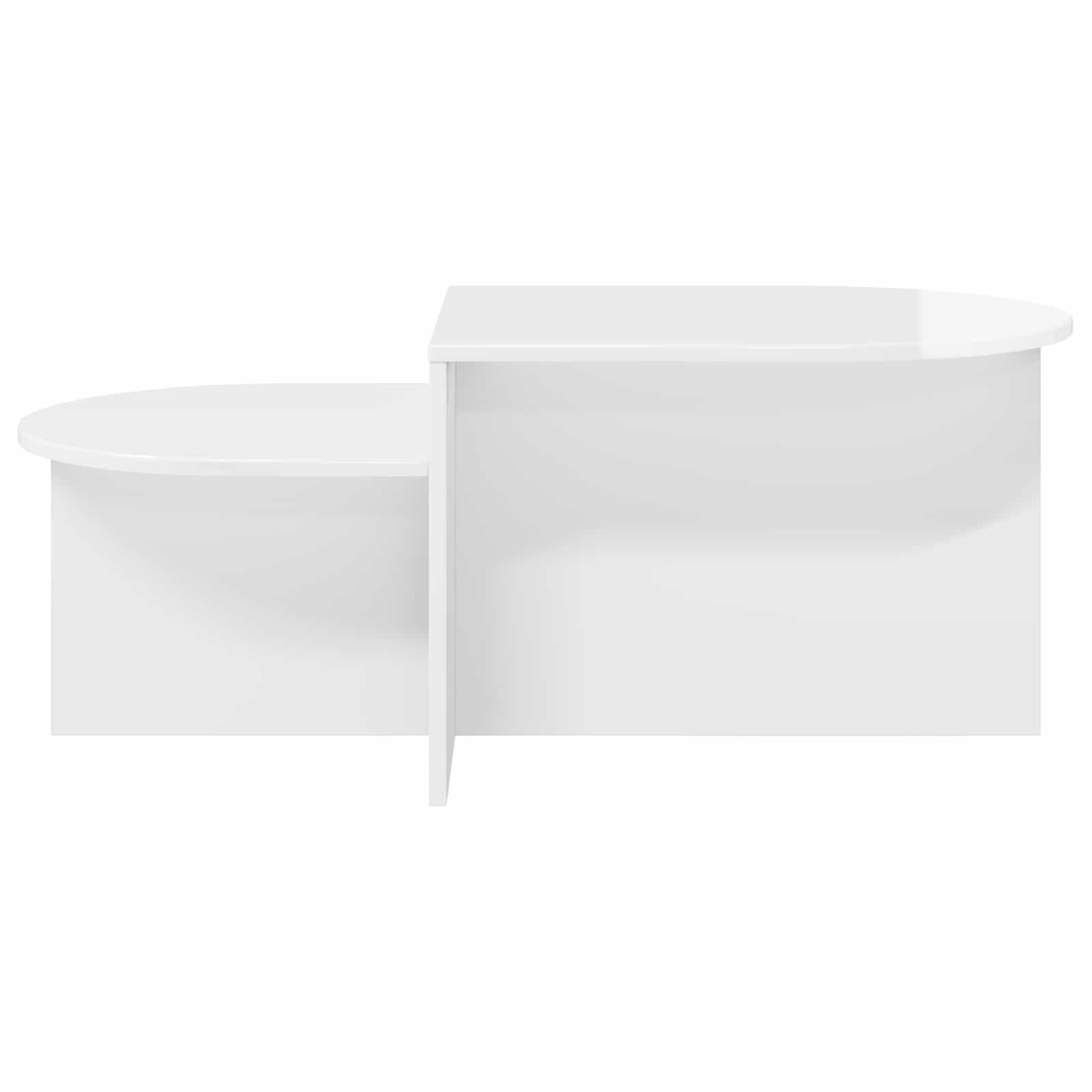 Salontafel Hoogglans Wit 100 x 50 x 40 cm Bewerkt hout is nu te koop bij PeponiXL, paradijselijk wonen!