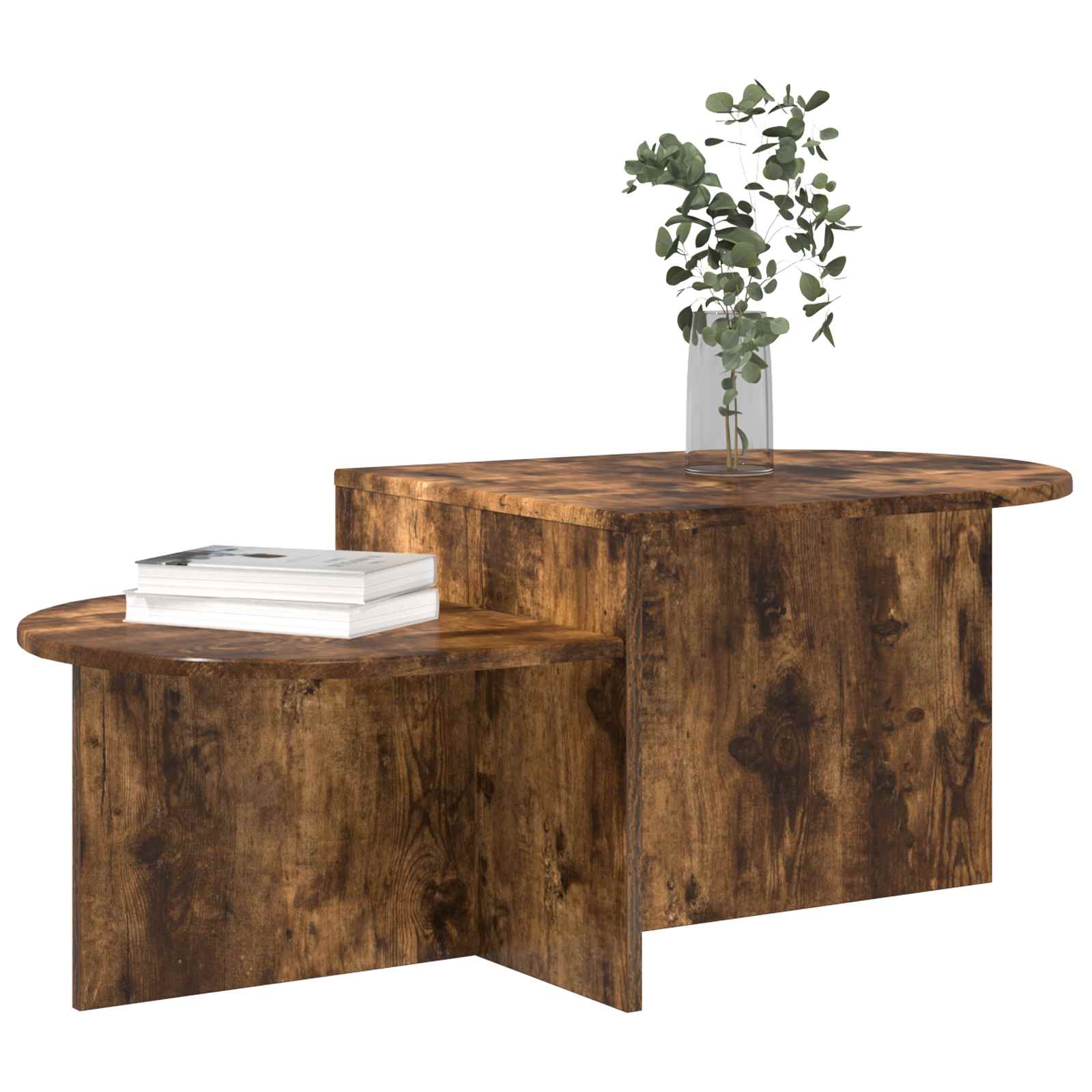 Salontafel Gerookt eiken 100 x 50 x 40 cm Bewerkt hout is nu te koop bij PeponiXL, paradijselijk wonen!