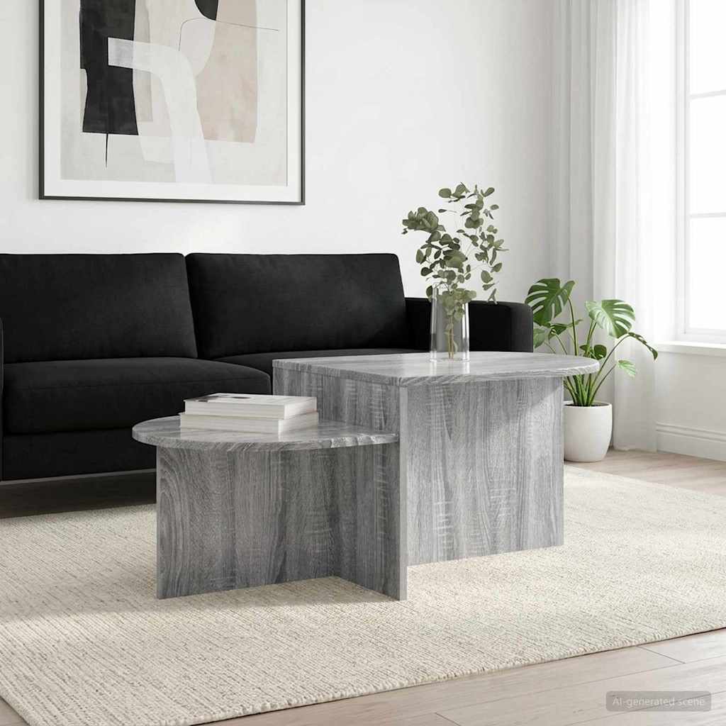 Salontafel Grijs sonoma 100 x 50 x 40 cm Bewerkt hout is nu te koop bij PeponiXL, paradijselijk wonen!