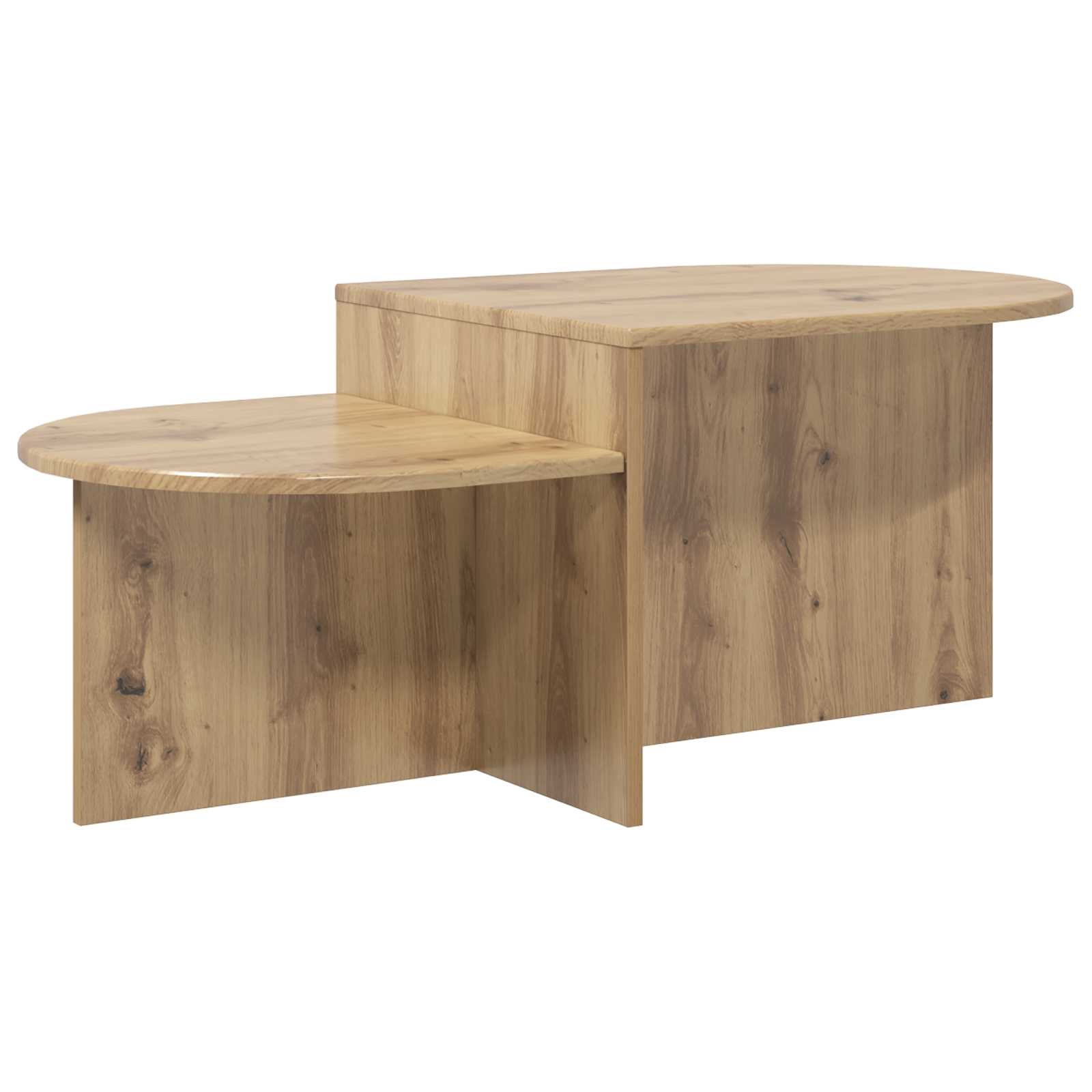 Salontafel Artisanaal eiken 100 x 50 x 40 cm Bewerkt hout is nu te koop bij PeponiXL, paradijselijk wonen!