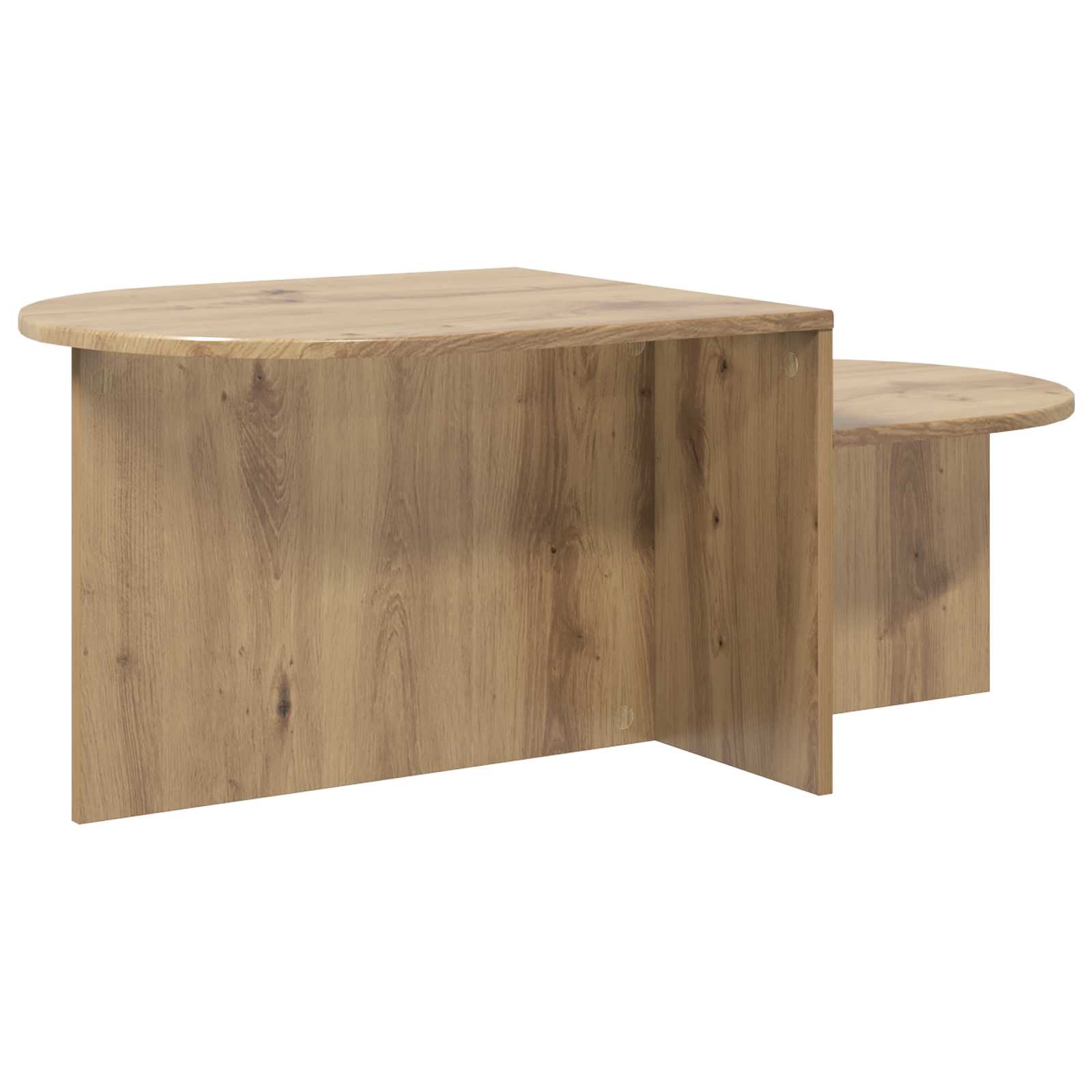 Salontafel Artisanaal eiken 100 x 50 x 40 cm Bewerkt hout is nu te koop bij PeponiXL, paradijselijk wonen!