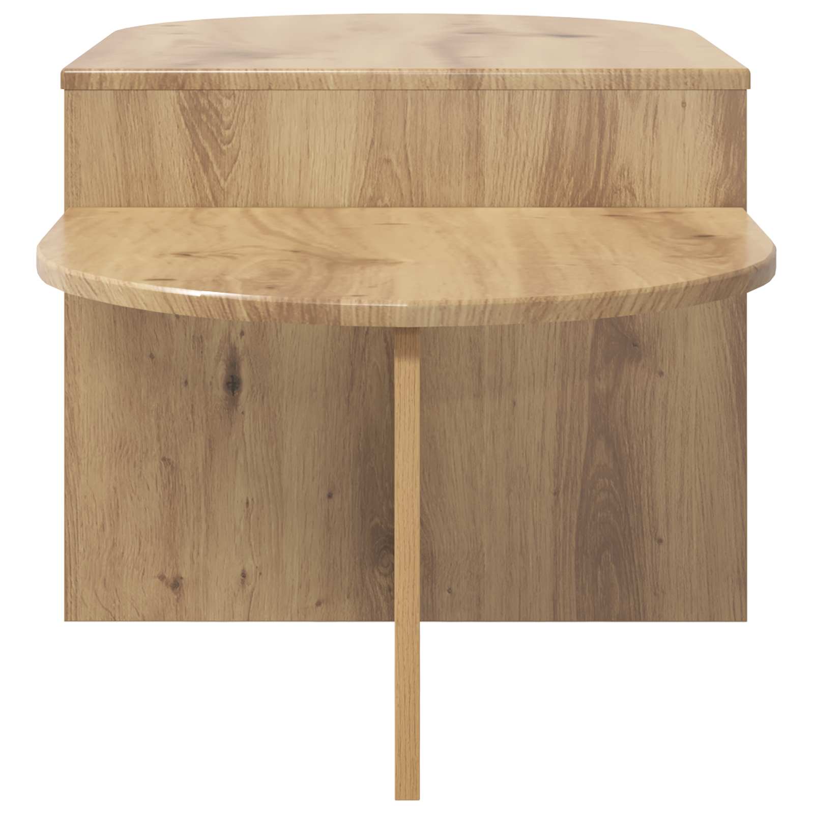 Salontafel Artisanaal eiken 100 x 50 x 40 cm Bewerkt hout is nu te koop bij PeponiXL, paradijselijk wonen!