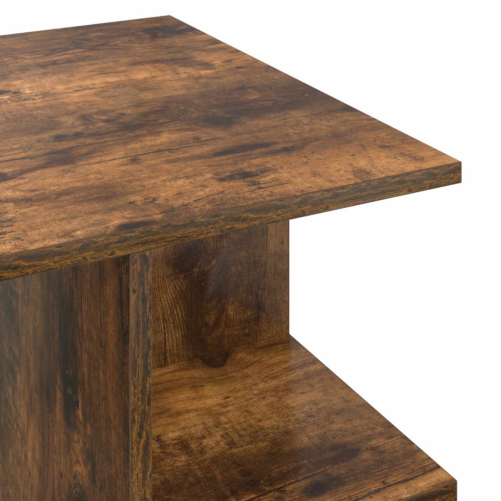 Salontafel Gerookt Eiken 87 x 50 x 45 cm Bewerkt hout is nu te koop bij PeponiXL, paradijselijk wonen!