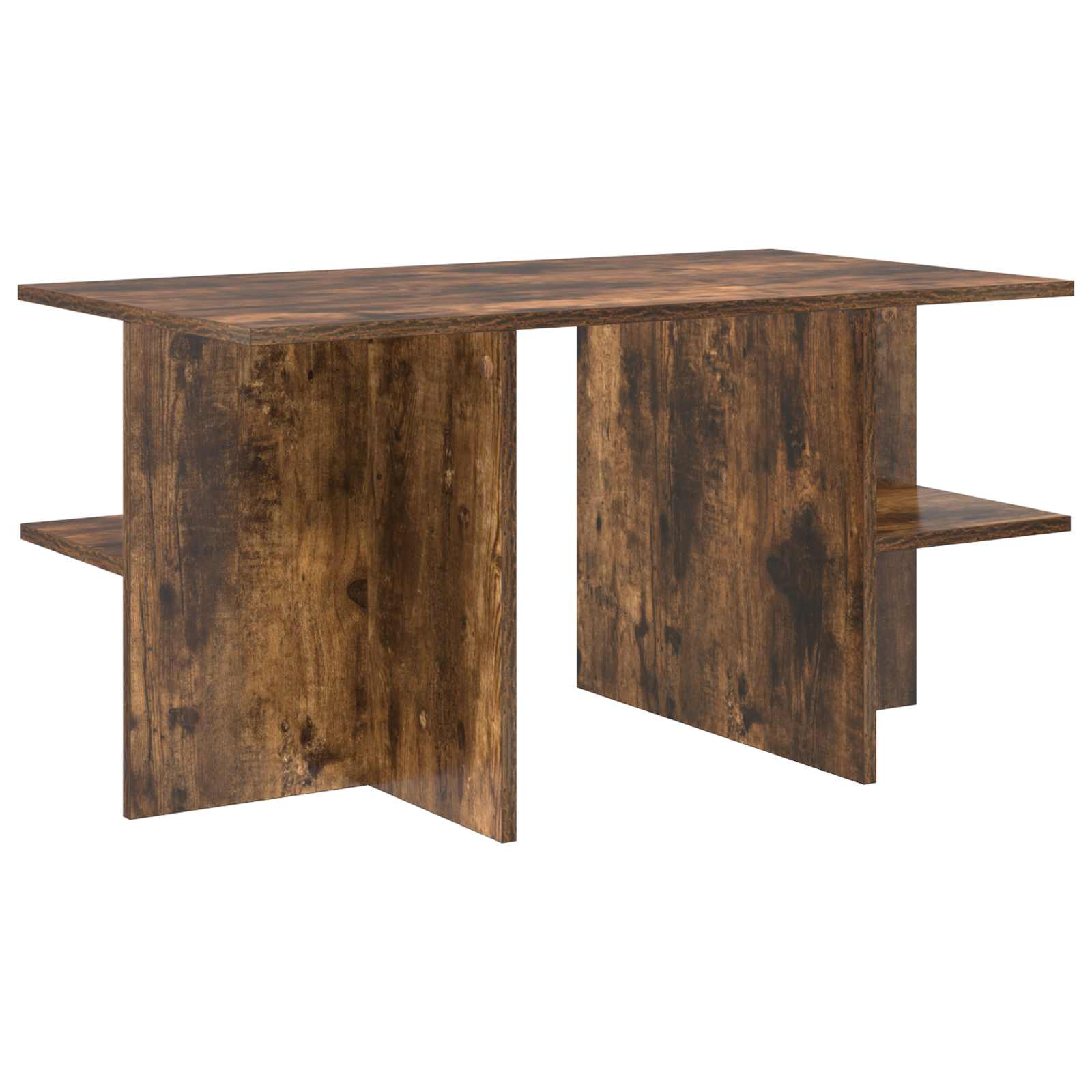 Salontafel Gerookt Eiken 87 x 50 x 45 cm Bewerkt hout is nu te koop bij PeponiXL, paradijselijk wonen!