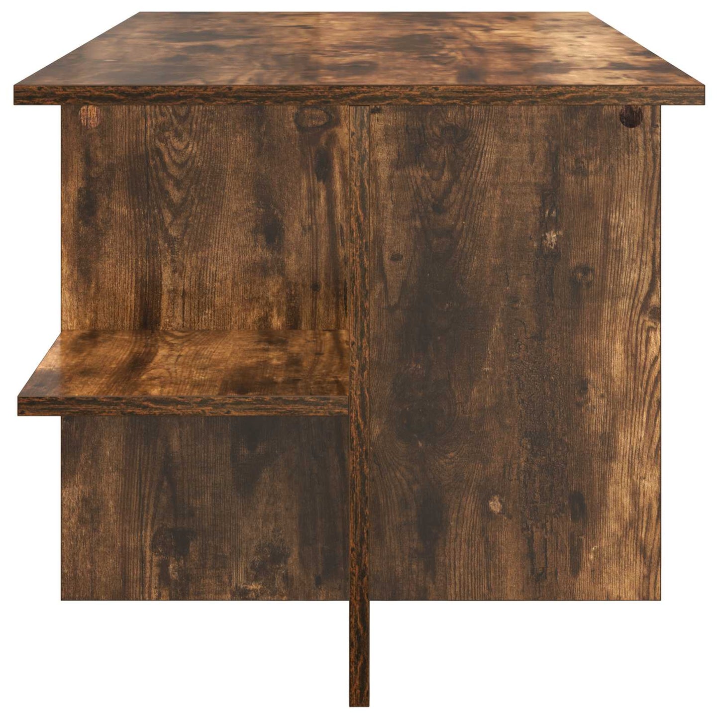 Salontafel Gerookt Eiken 87 x 50 x 45 cm Bewerkt hout is nu te koop bij PeponiXL, paradijselijk wonen!