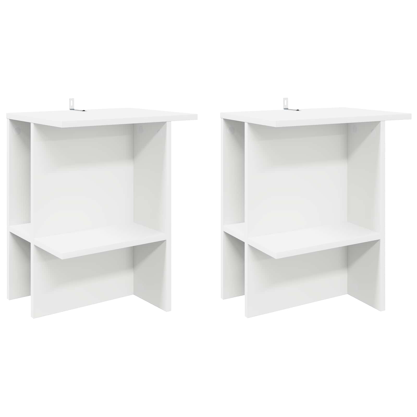 Salontafel 2 pcs Wit 40 x 30 x 49 cm Bewerkt hout is nu te koop bij PeponiXL, paradijselijk wonen!