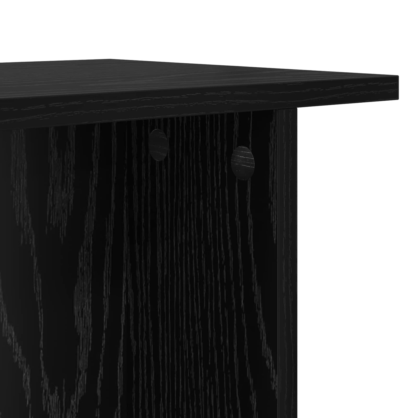 Salontafel 2 pcs Zwart eiken 40 x 30 x 49 cm Bewerkt hout is nu te koop bij PeponiXL, paradijselijk wonen!