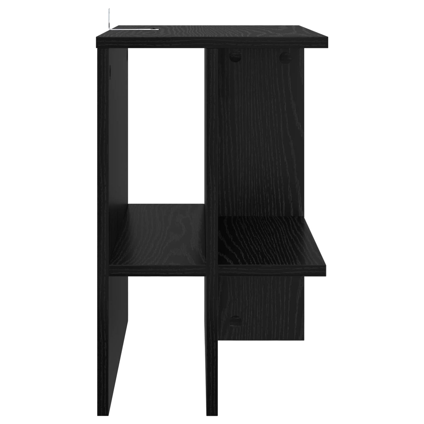 Salontafel 2 pcs Zwart eiken 40 x 30 x 49 cm Bewerkt hout is nu te koop bij PeponiXL, paradijselijk wonen!