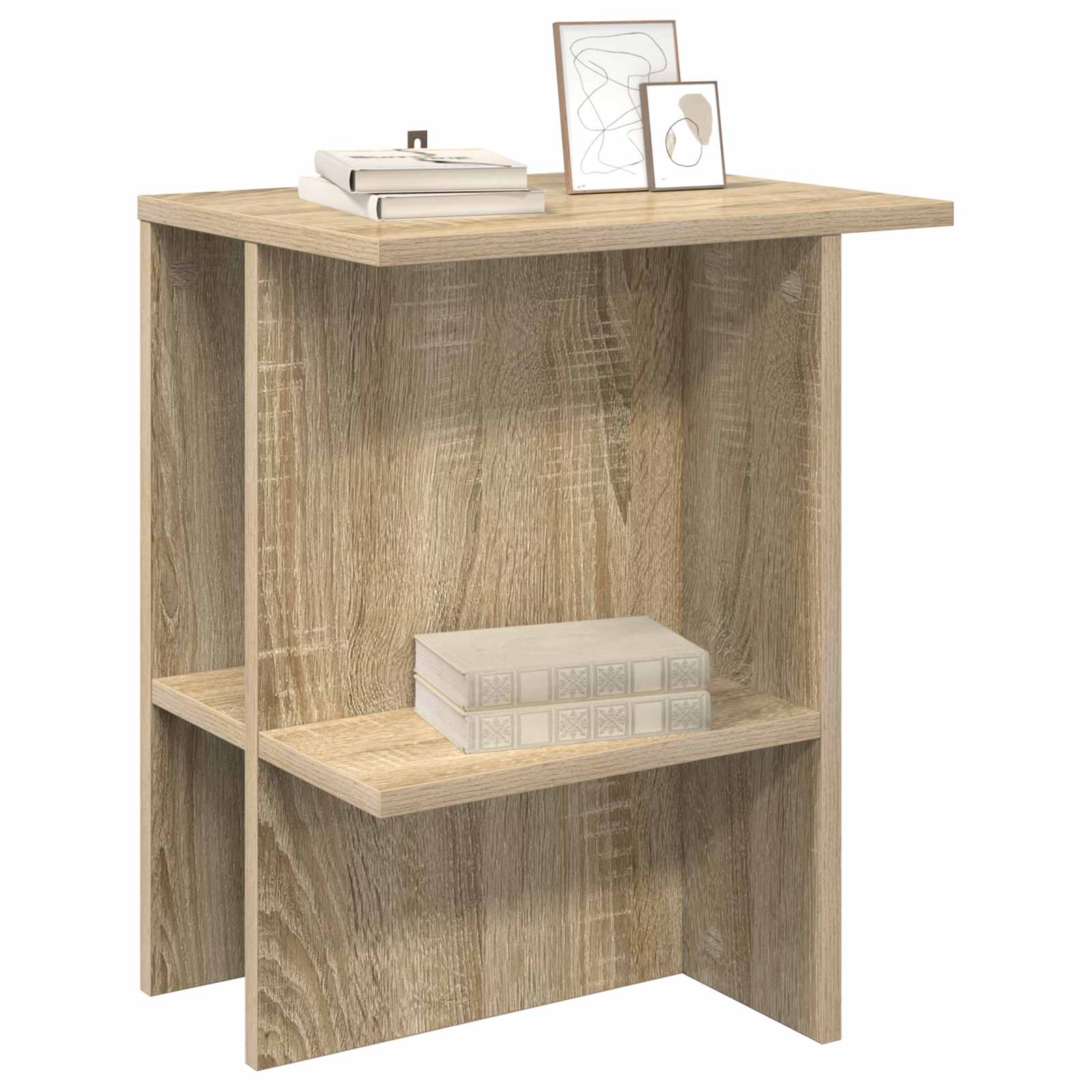 Salontafel 2 pcs Sonoma Eiken 40 x 30 x 49 cm Bewerkt hout is nu te koop bij PeponiXL, paradijselijk wonen!
