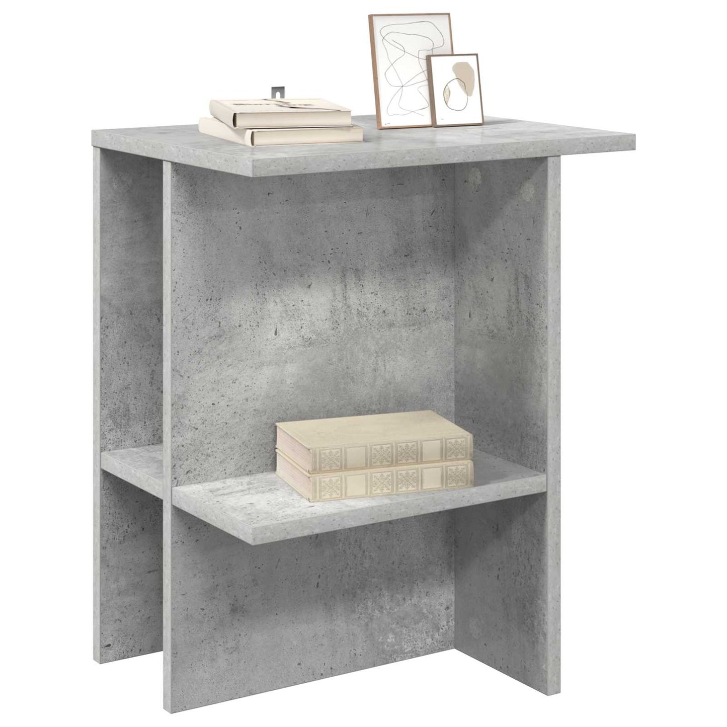 Salontafel 2 pcs Betongrijs 40 x 30 x 49 cm Bewerkt hout is nu te koop bij PeponiXL, paradijselijk wonen!