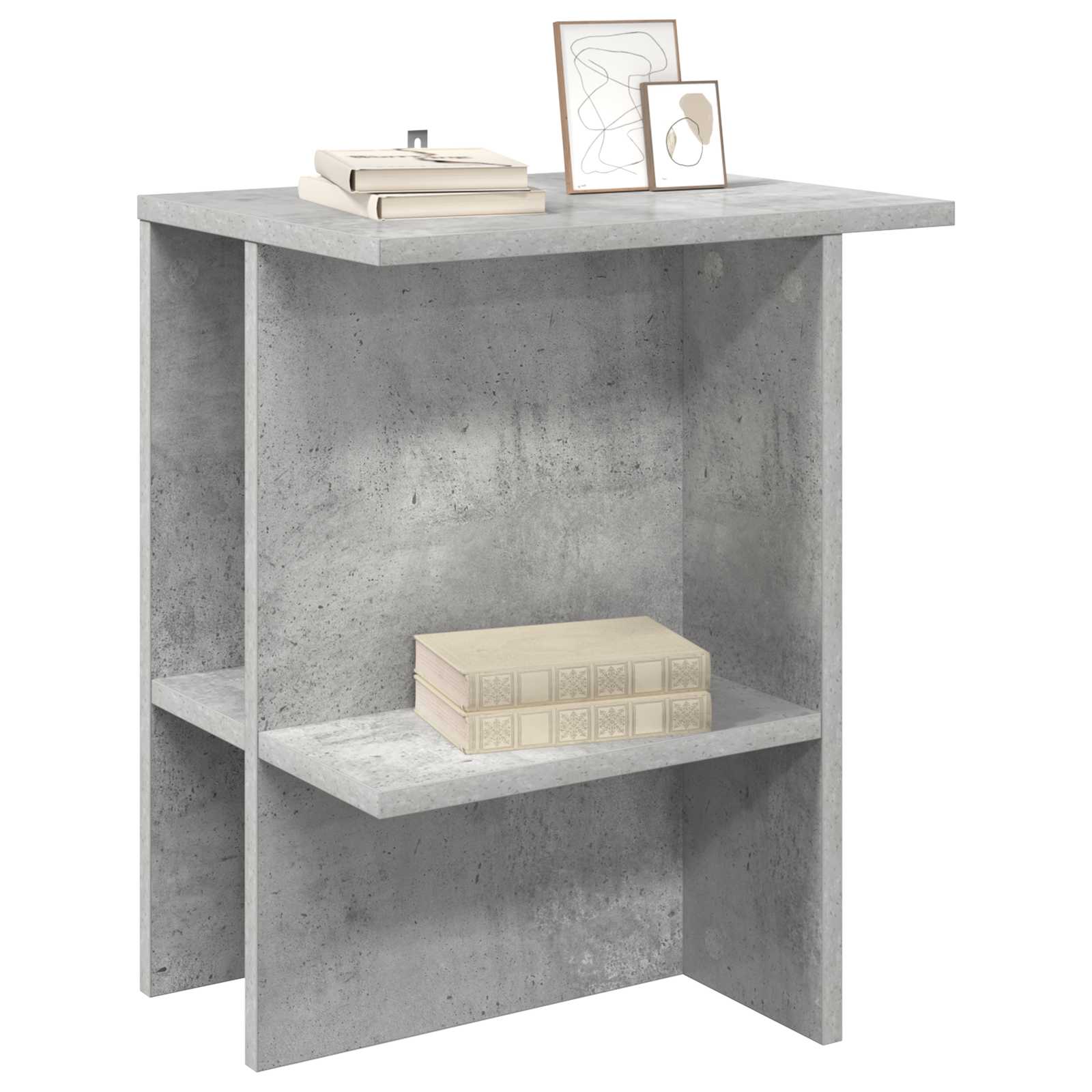 Salontafel 2 pcs Betongrijs 40 x 30 x 49 cm Bewerkt hout is nu te koop bij PeponiXL, paradijselijk wonen!