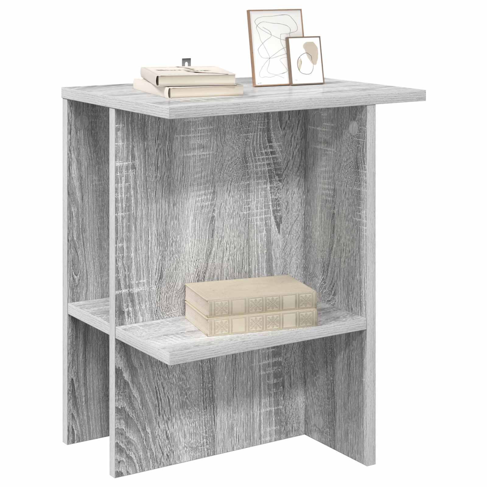 Salontafel 2 pcs Grijs sonoma 40 x 30 x 49 cm Bewerkt hout is nu te koop bij PeponiXL, paradijselijk wonen!
