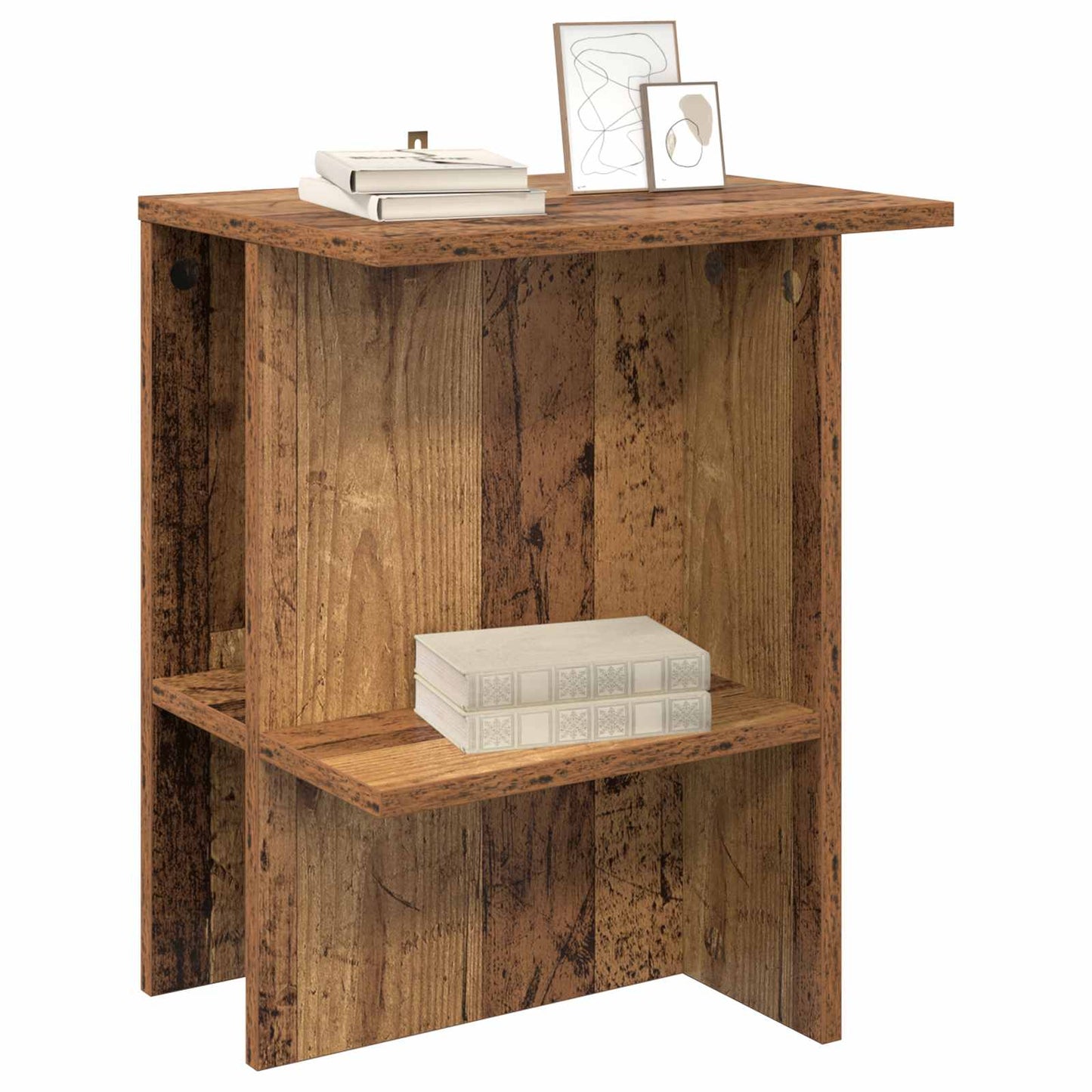 Salontafel 2 pcs Oud hout 40 x 30 x 49 cm Bewerkt hout is nu te koop bij PeponiXL, paradijselijk wonen!