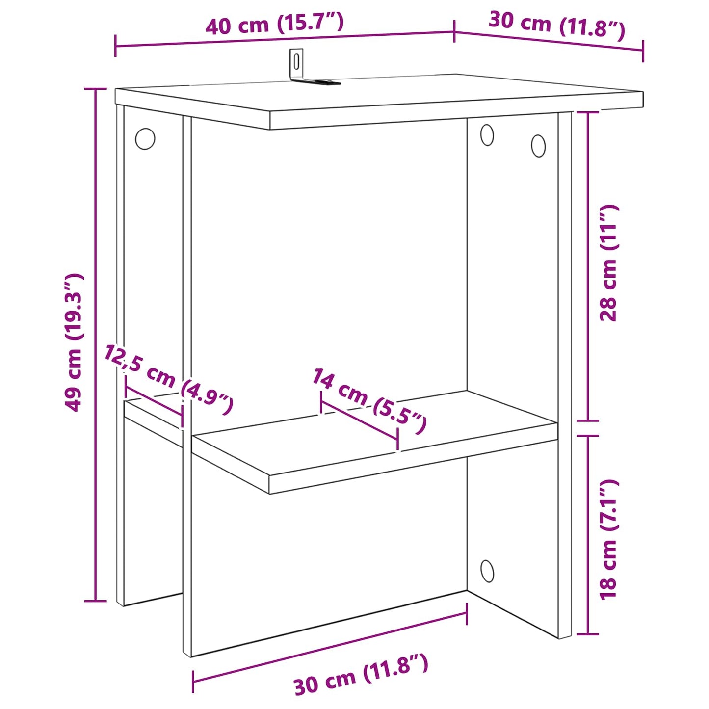 Salontafel 2 pcs Oud hout 40 x 30 x 49 cm Bewerkt hout is nu te koop bij PeponiXL, paradijselijk wonen!