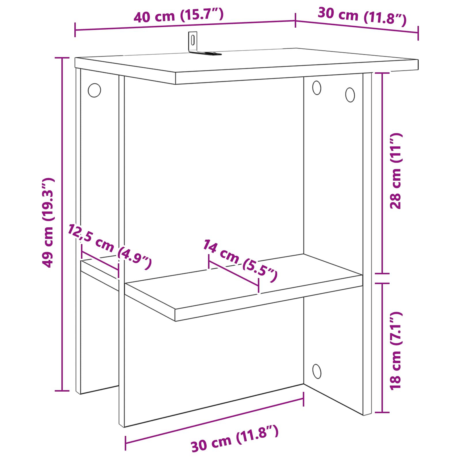 Salontafel 2 pcs Oud hout 40 x 30 x 49 cm Bewerkt hout is nu te koop bij PeponiXL, paradijselijk wonen!