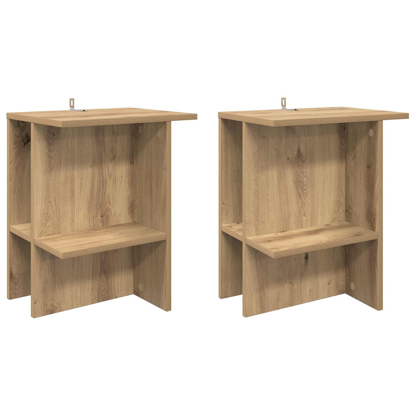 Salontafel 2 pcs Artisanaal eiken 40 x 30 x 49 cm Bewerkt hout is nu te koop bij PeponiXL, paradijselijk wonen!