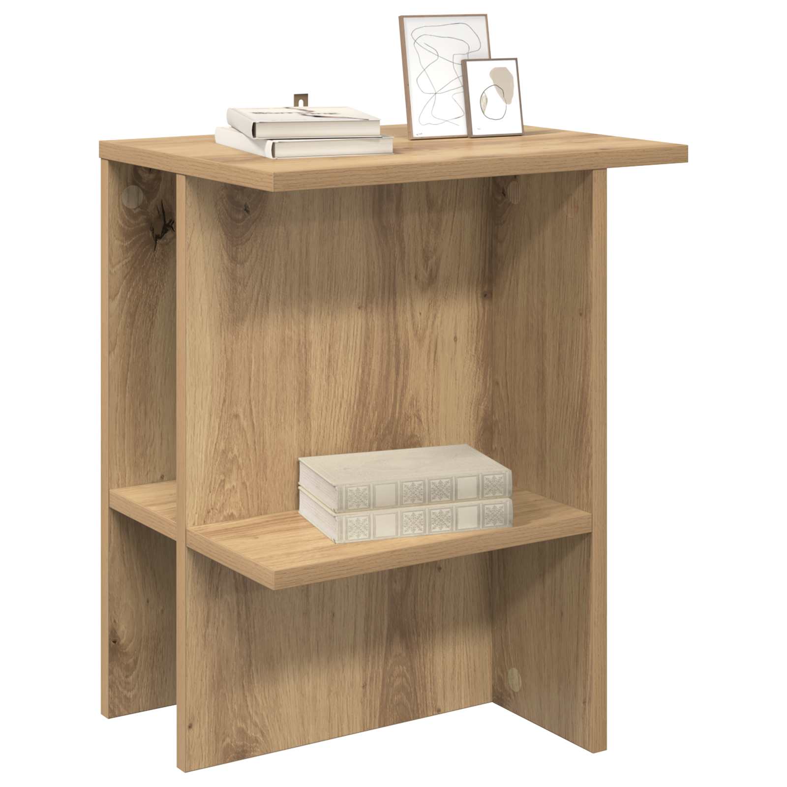 Salontafel 2 pcs Artisanaal eiken 40 x 30 x 49 cm Bewerkt hout is nu te koop bij PeponiXL, paradijselijk wonen!