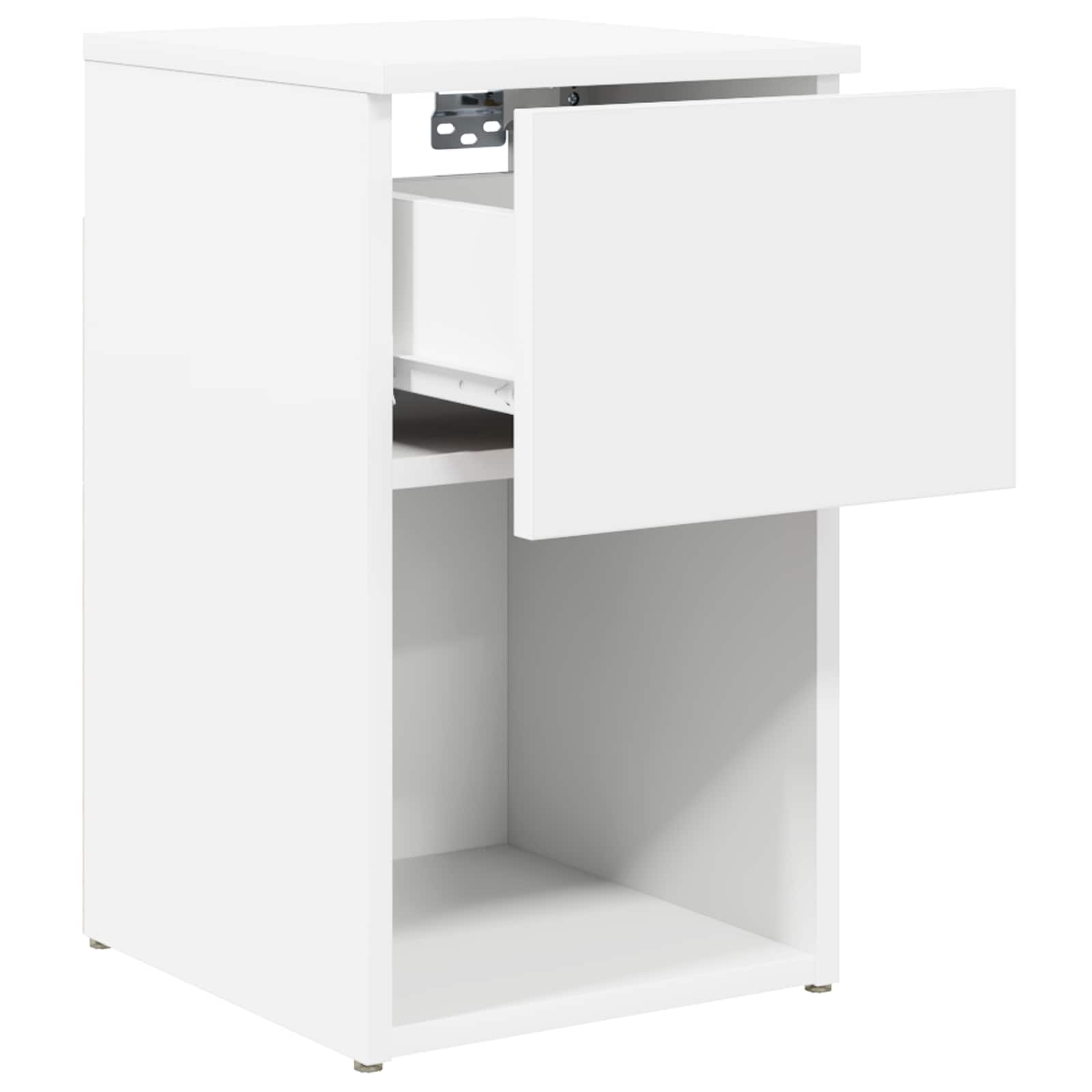Bed kast Wit 29 x 31,5 x 49 cm Bewerkt hout is nu te koop bij PeponiXL, paradijselijk wonen!