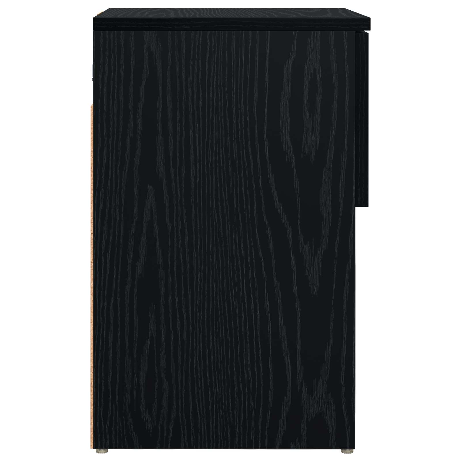 Bed kast Zwart eiken 29 x 31,5 x 49 cm Bewerkt hout is nu te koop bij PeponiXL, paradijselijk wonen!