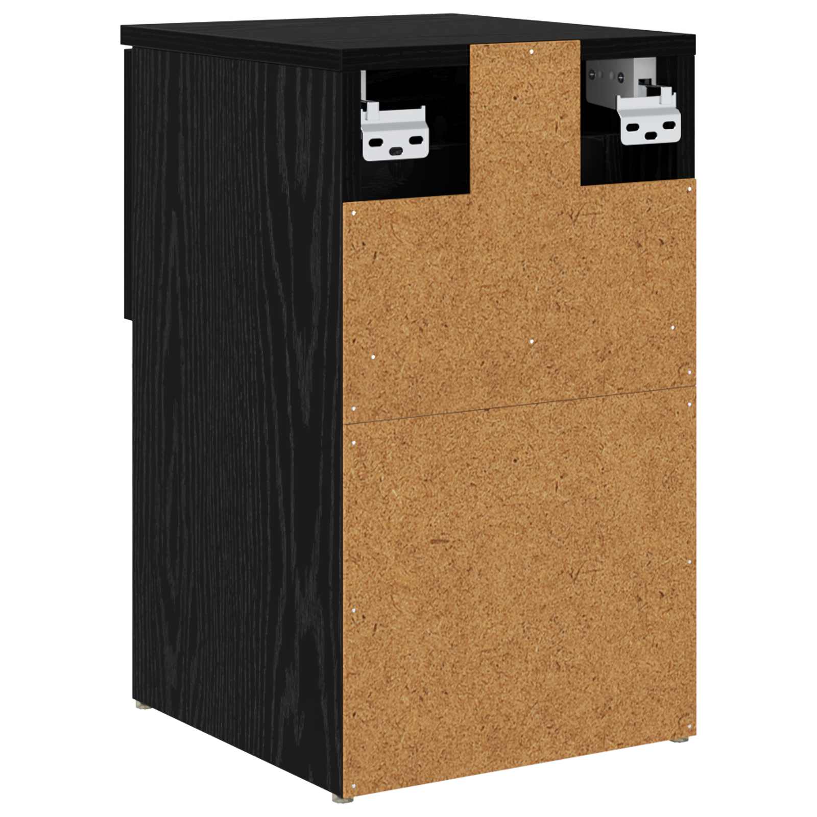 Bed kast 2 pcs Zwart eiken 29 x 31,5 x 49 cm Bewerkt hout is nu te koop bij PeponiXL, paradijselijk wonen!