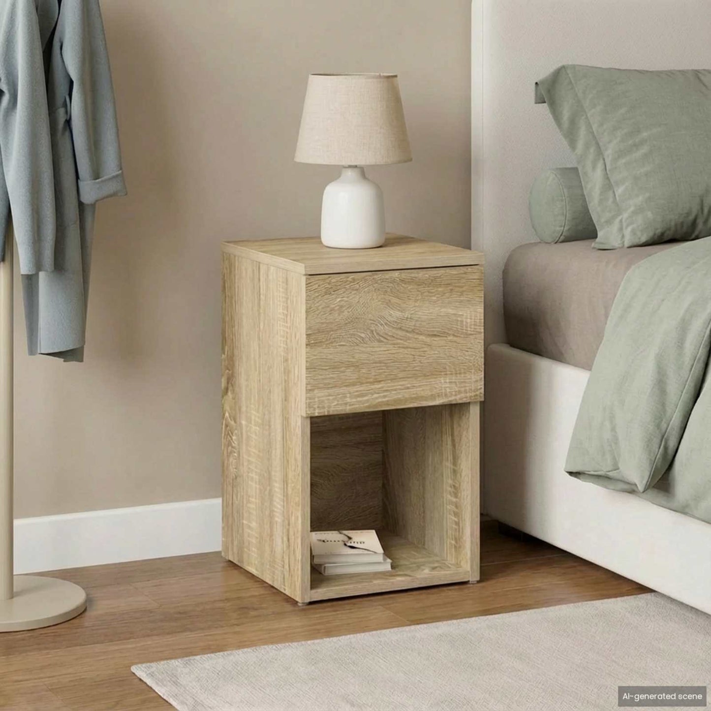 Bed kast Sonoma Eiken 29 x 31,5 x 49 cm Bewerkt hout is nu te koop bij PeponiXL, paradijselijk wonen!