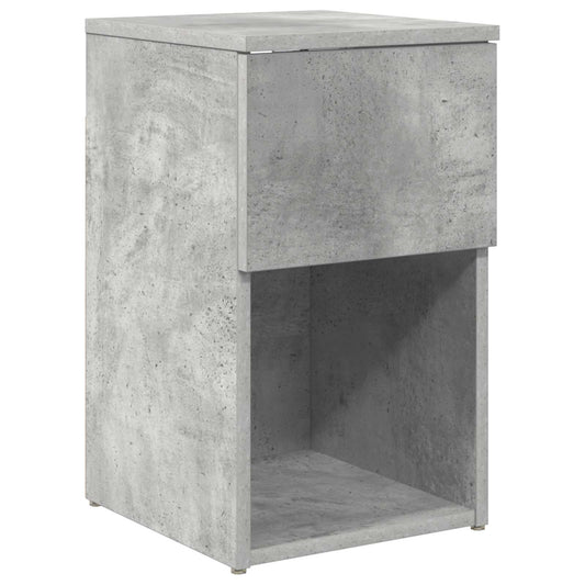 Bed kast Betongrijs 29 x 31,5 x 49 cm Bewerkt hout is nu te koop bij PeponiXL, paradijselijk wonen!