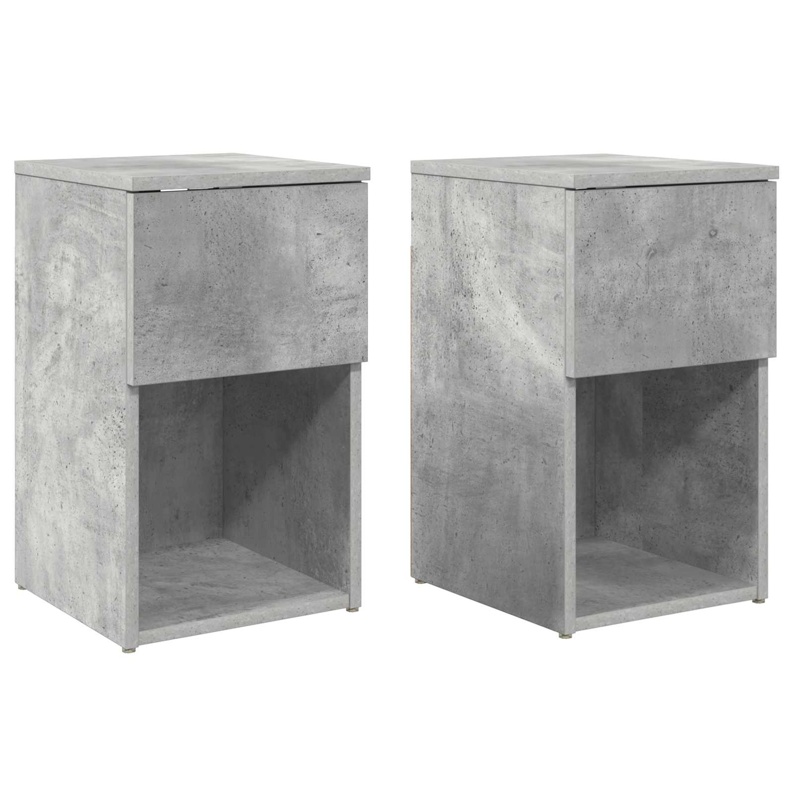 Bed kast 2 pcs Betongrijs 29 x 31,5 x 49 cm Bewerkt hout is nu te koop bij PeponiXL, paradijselijk wonen!