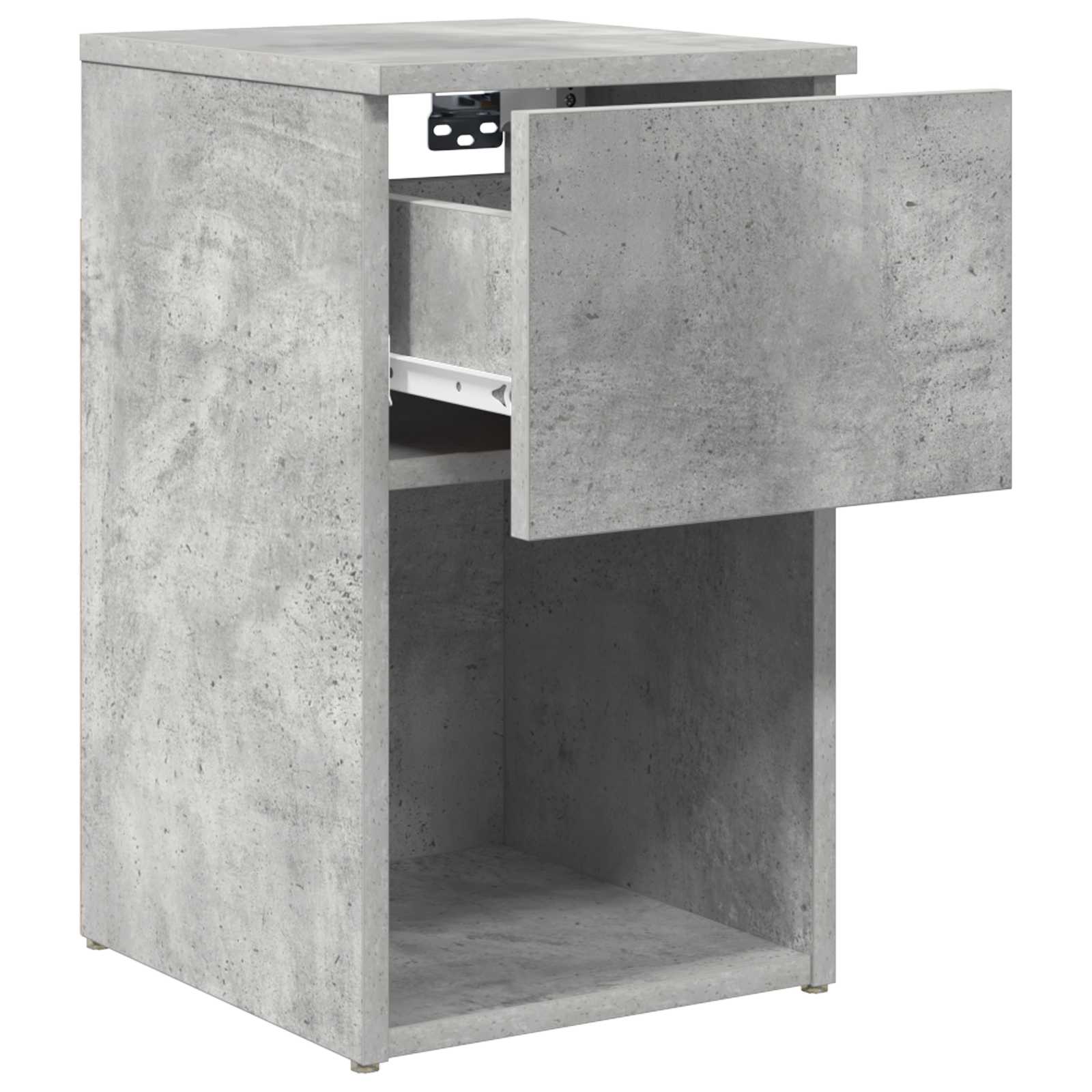 Bed kast 2 pcs Betongrijs 29 x 31,5 x 49 cm Bewerkt hout is nu te koop bij PeponiXL, paradijselijk wonen!