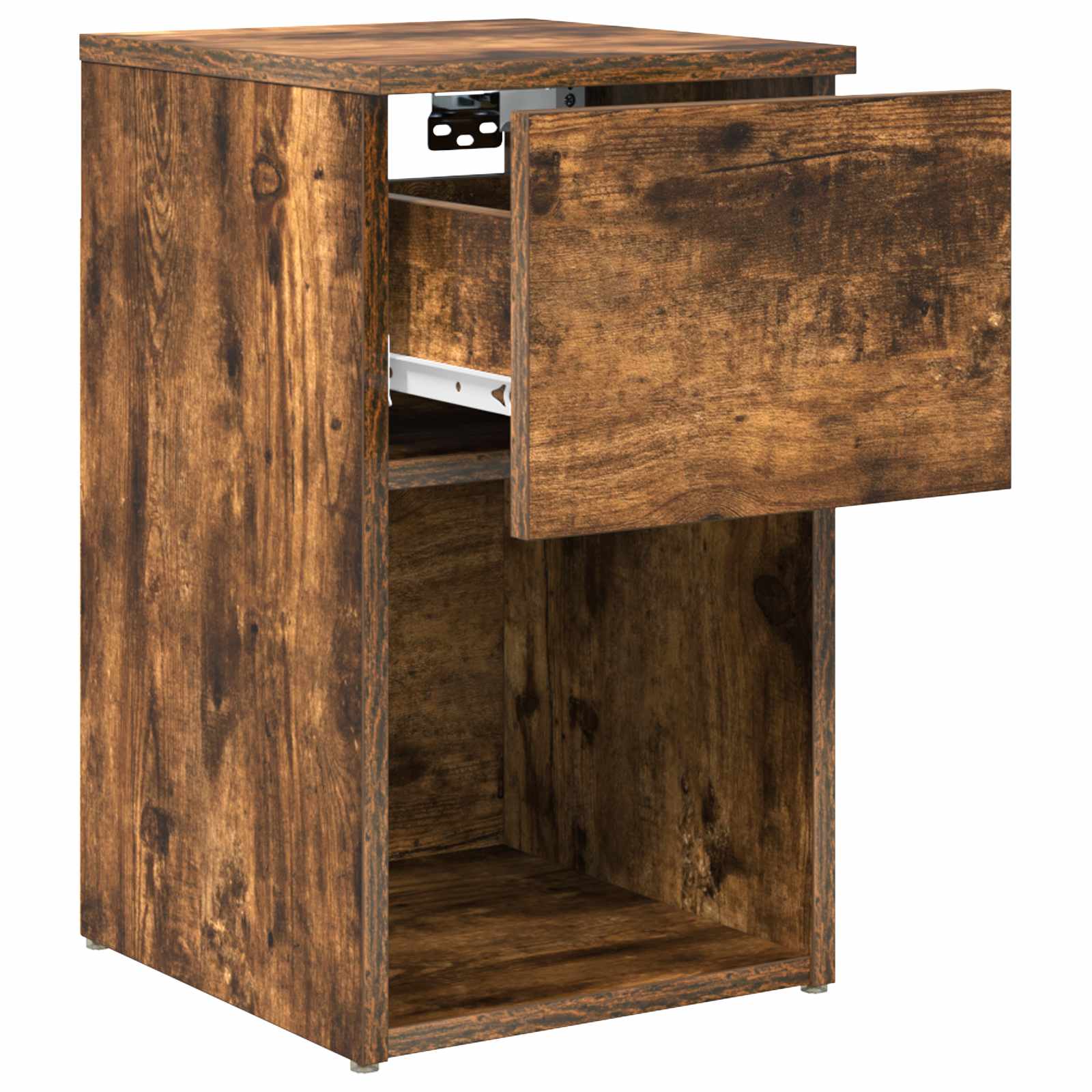 Bed kast Gerookt eiken 29 x 31,5 x 49 cm Bewerkt hout is nu te koop bij PeponiXL, paradijselijk wonen!