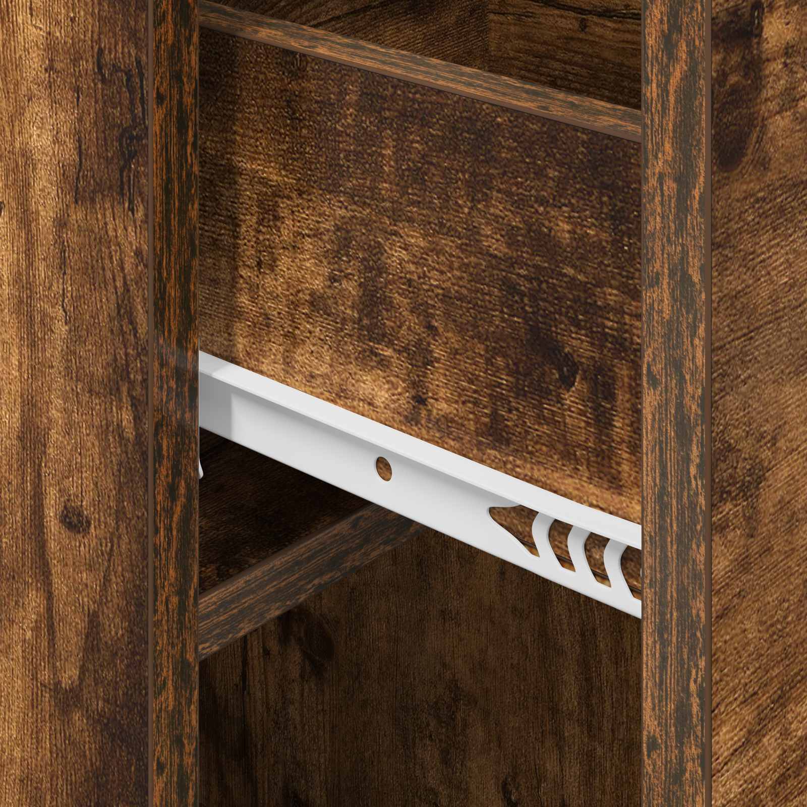 Bed kast 2 pcs Gerookt eiken 29 x 31,5 x 49 cm Bewerkt hout is nu te koop bij PeponiXL, paradijselijk wonen!