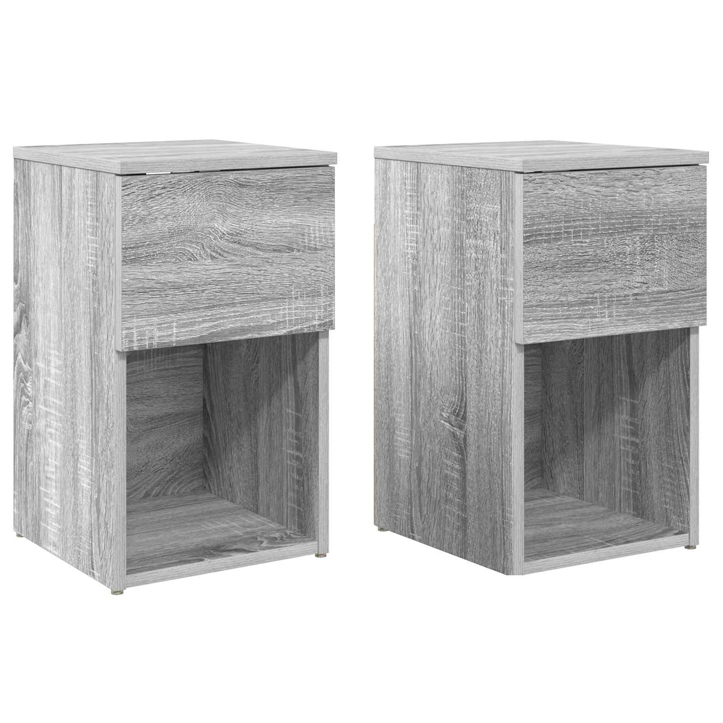 Bed kast 2 pcs Grijs sonoma 29 x 31,5 x 49 cm Bewerkt hout is nu te koop bij PeponiXL, paradijselijk wonen!