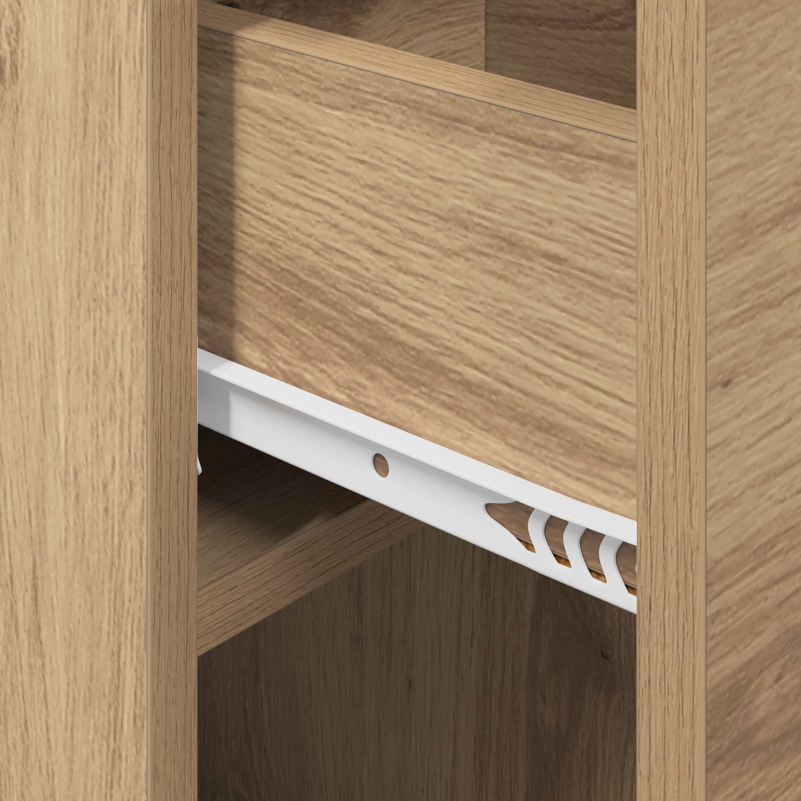 Bed kast Artisanaal eiken 29 x 31,5 x 49 cm Bewerkt hout is nu te koop bij PeponiXL, paradijselijk wonen!