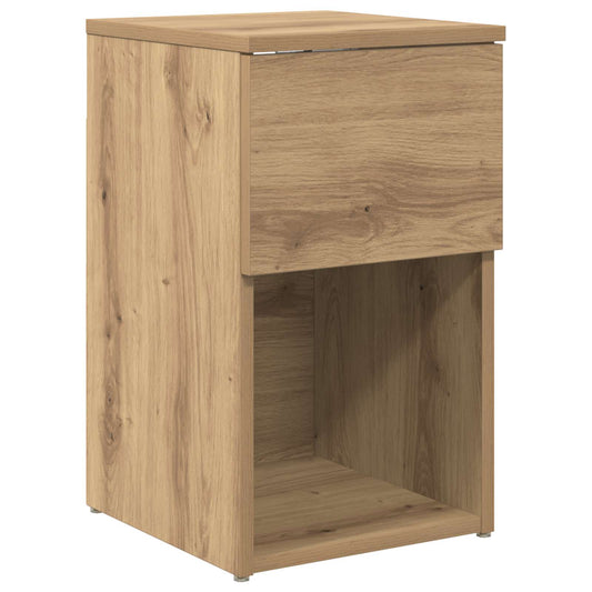 Bed kast Artisanaal eiken 29 x 31,5 x 49 cm Bewerkt hout is nu te koop bij PeponiXL, paradijselijk wonen!