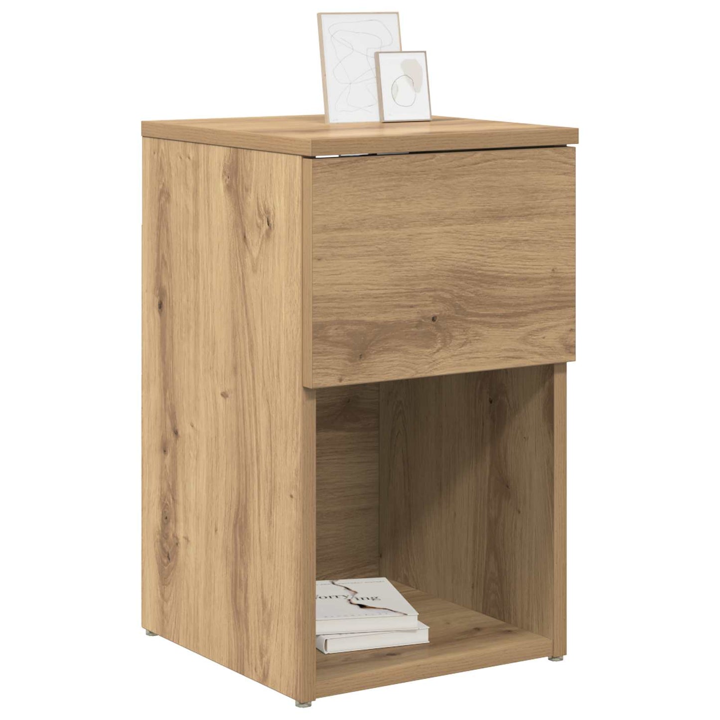 Bed kast Artisanaal eiken 29 x 31,5 x 49 cm Bewerkt hout is nu te koop bij PeponiXL, paradijselijk wonen!