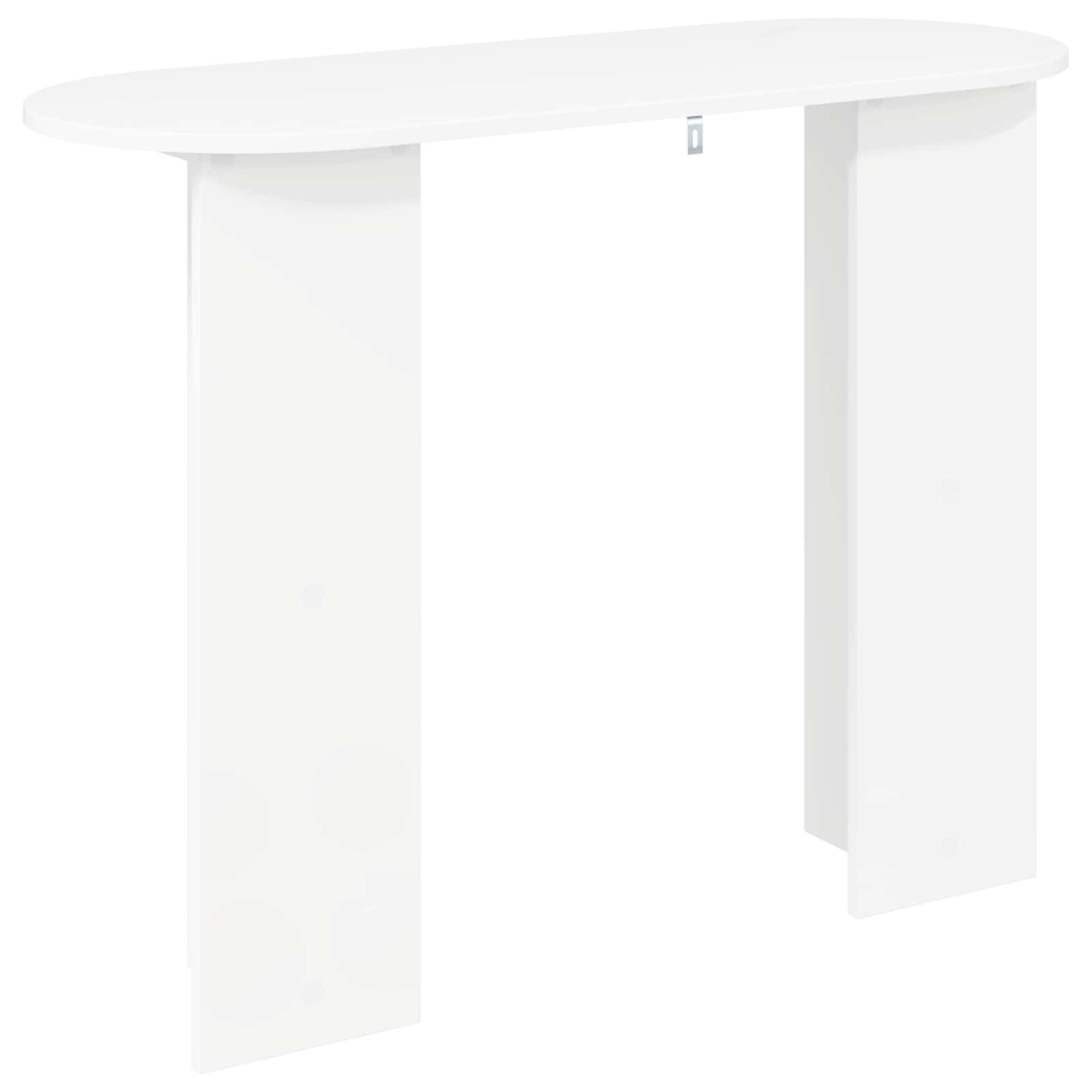 Wandtafel met opslag Wit 100 x 39,5 x 75 cm Bewerkt hout is nu te koop bij PeponiXL, paradijselijk wonen!