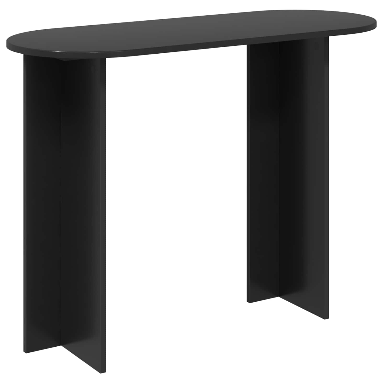 Wandtafel Zwart eiken 100 x 39,5 x 75 cm Bewerkt hout is nu te koop bij PeponiXL, paradijselijk wonen!