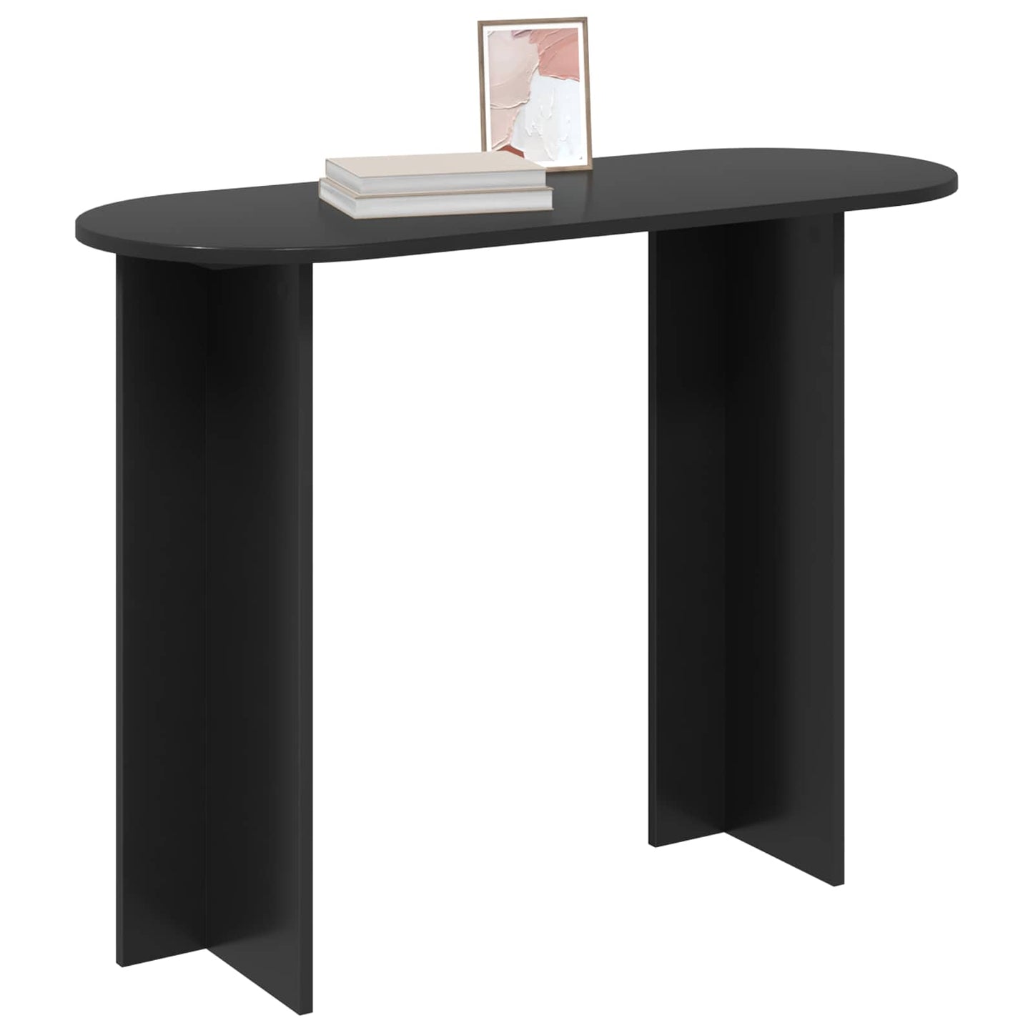 Wandtafel Zwart eiken 100 x 39,5 x 75 cm Bewerkt hout is nu te koop bij PeponiXL, paradijselijk wonen!