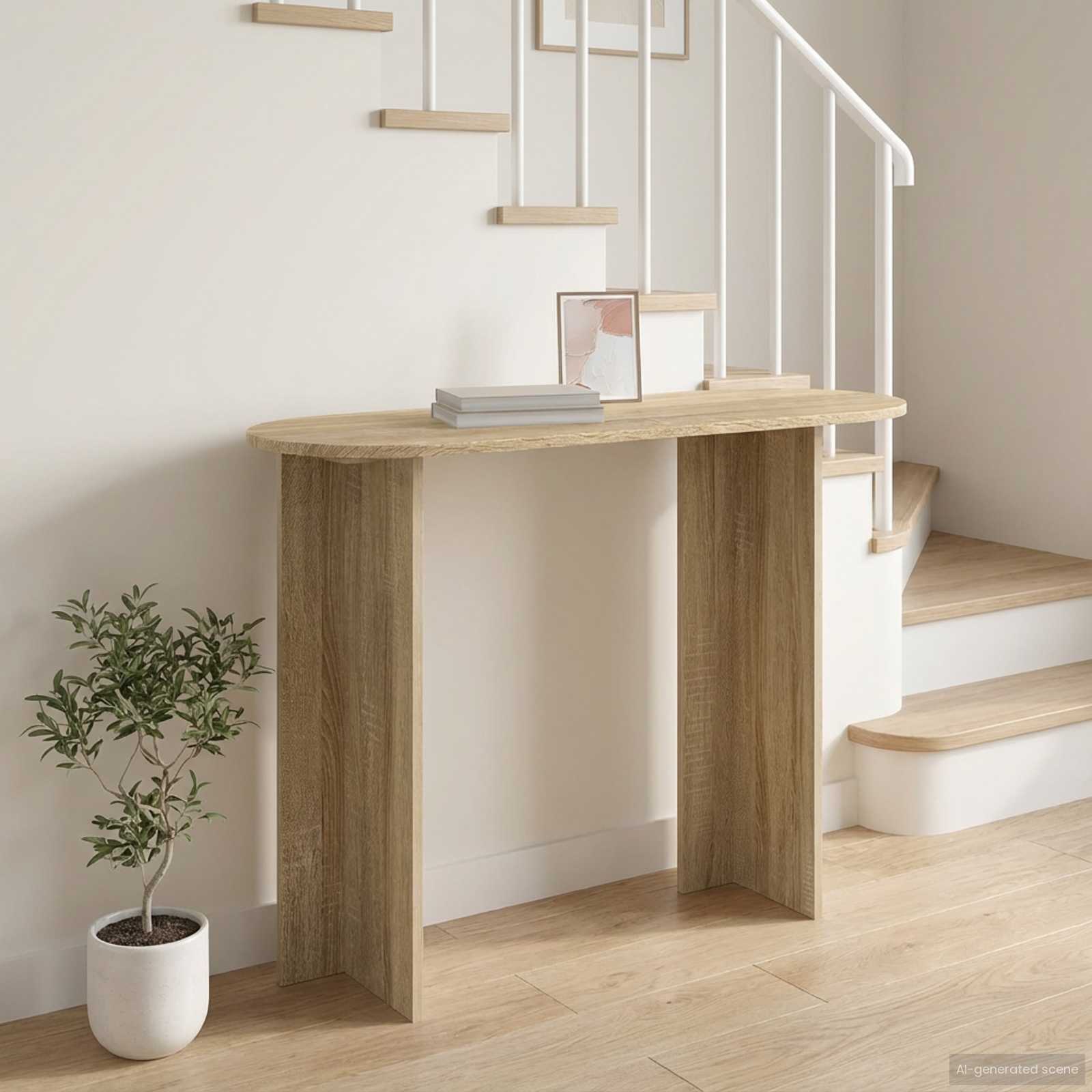 Wandtafel Sonoma Eiken 100 x 39,5 x 75 cm Bewerkt hout is nu te koop bij PeponiXL, paradijselijk wonen!
