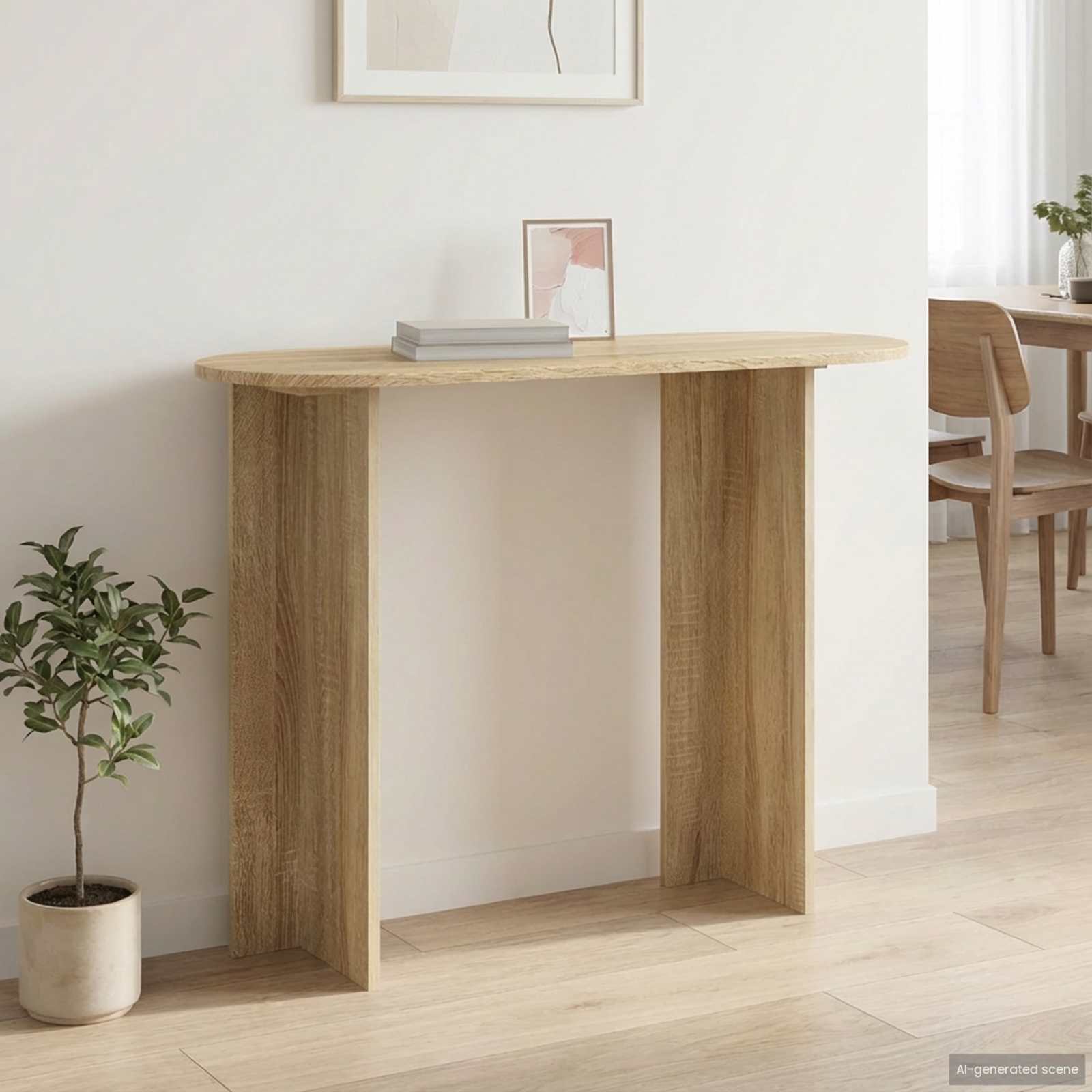 Wandtafel Sonoma Eiken 100 x 39,5 x 75 cm Bewerkt hout is nu te koop bij PeponiXL, paradijselijk wonen!
