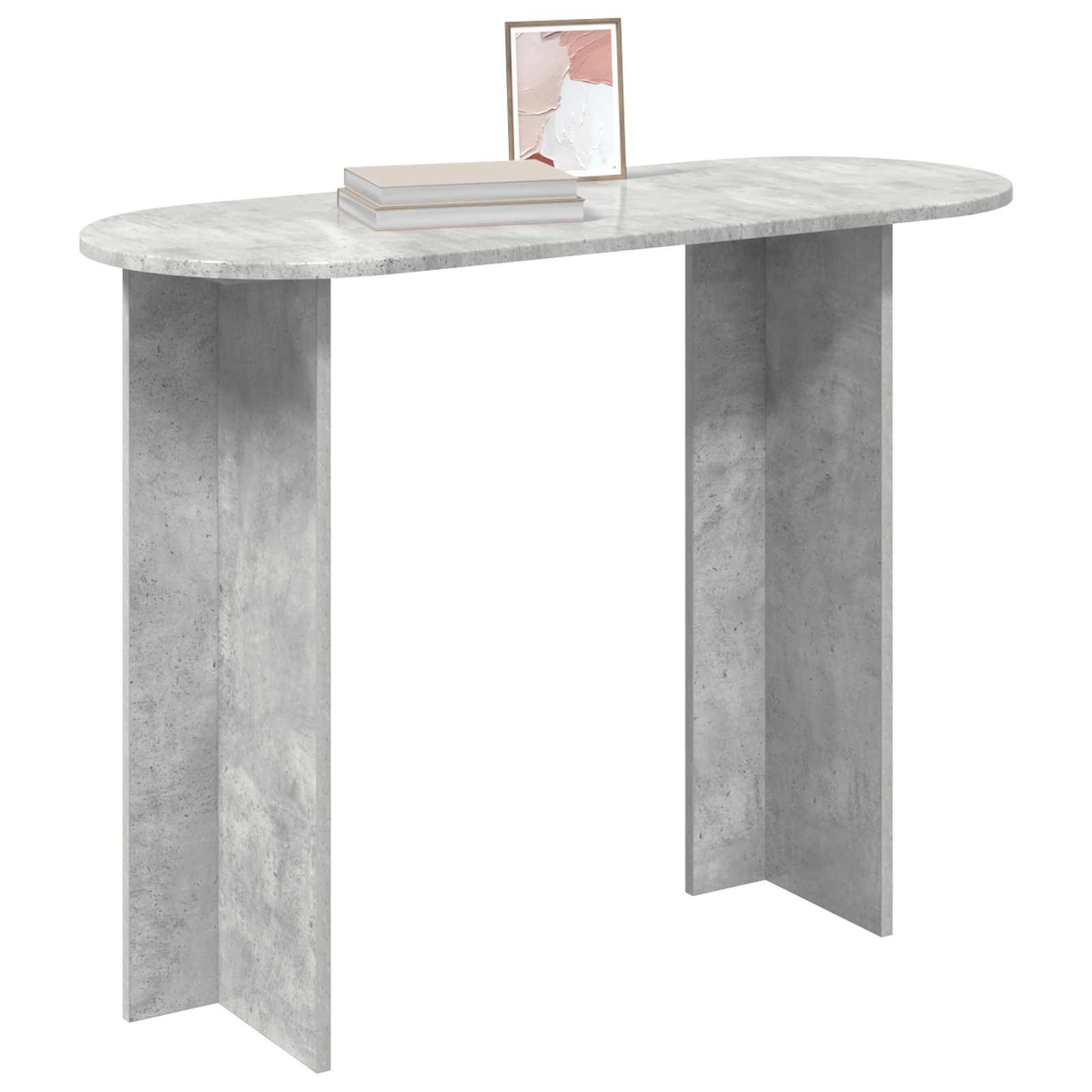 Wandtafel met opslag Betongrijs 100 x 39,5 x 75 cm Bewerkt hout is nu te koop bij PeponiXL, paradijselijk wonen!