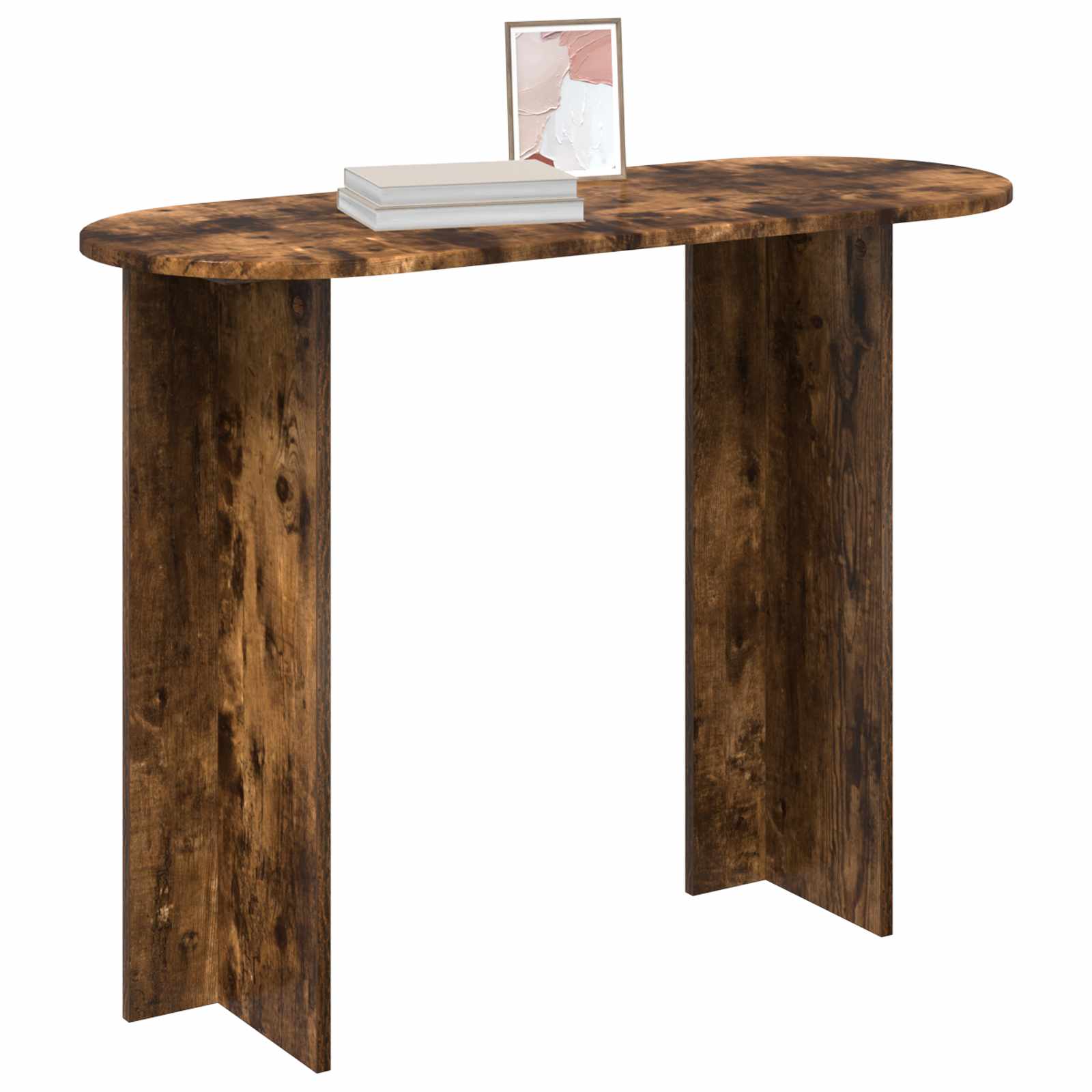 Wandtafel Gerookt eiken 100 x 39,5 x 75 cm Bewerkt hout is nu te koop bij PeponiXL, paradijselijk wonen!