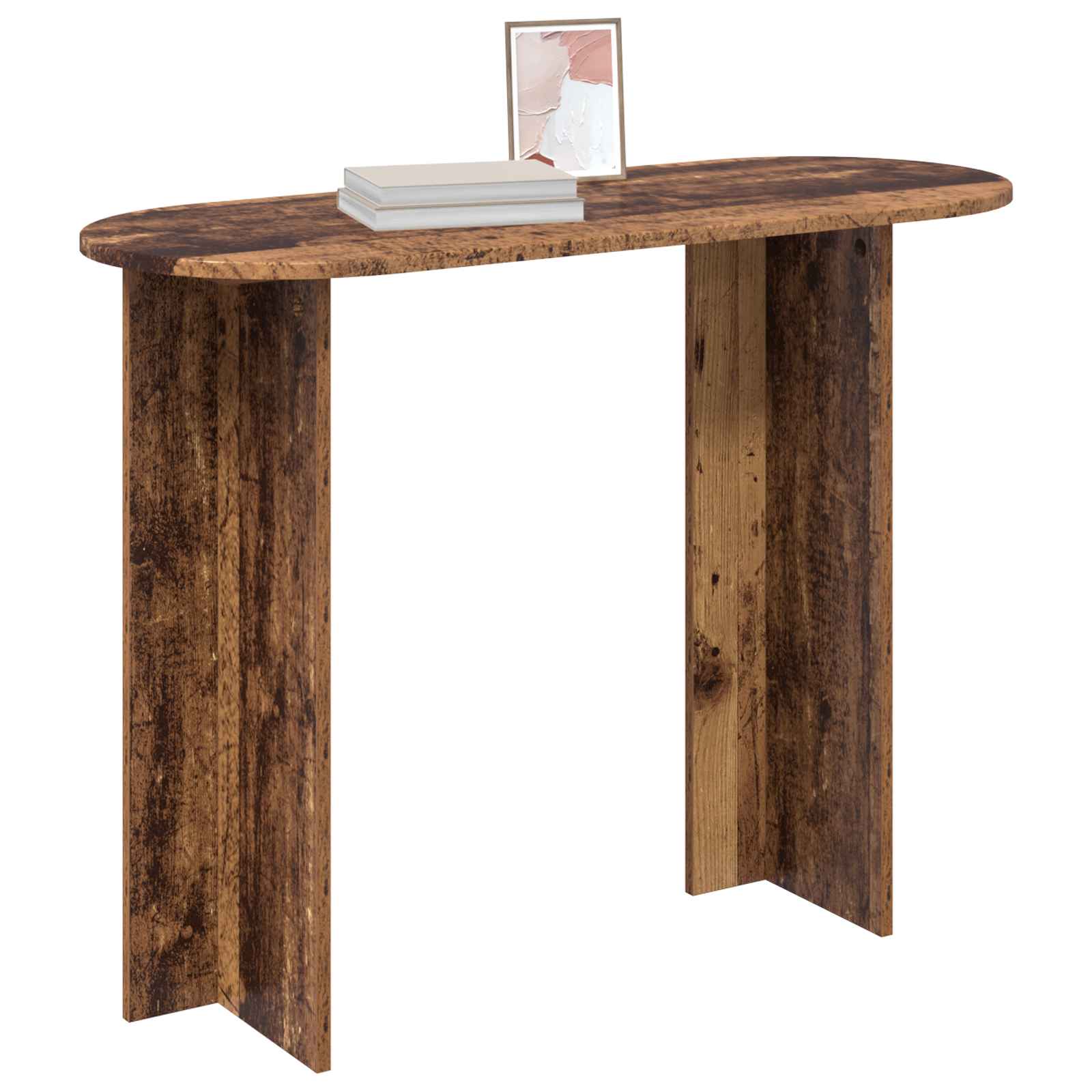 Wandtafel met opslag Oud hout 100 x 39,5 x 75 cm Bewerkt hout is nu te koop bij PeponiXL, paradijselijk wonen!