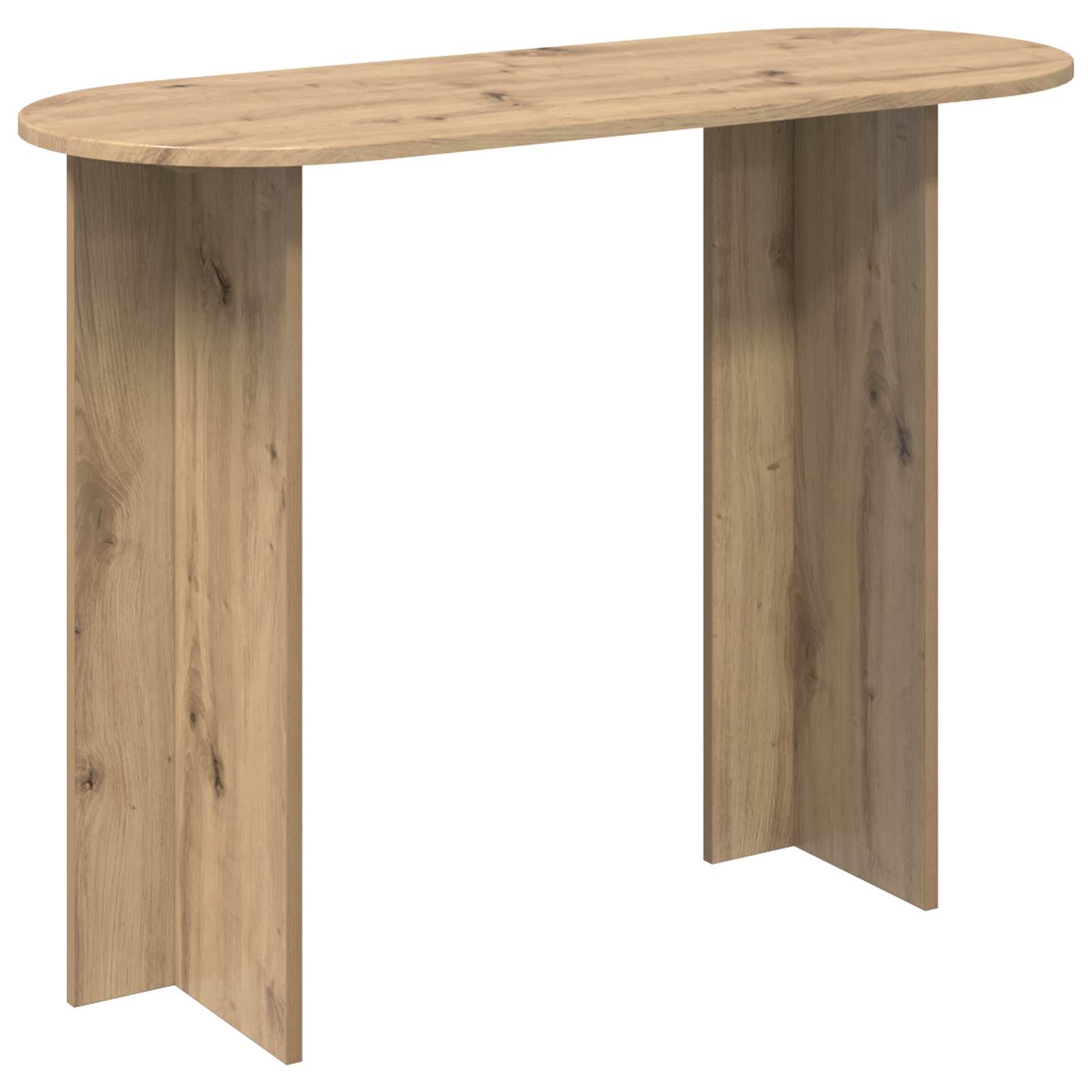 Wandtafel Artisanaal eiken 100 x 39,5 x 75 cm Bewerkt hout is nu te koop bij PeponiXL, paradijselijk wonen!