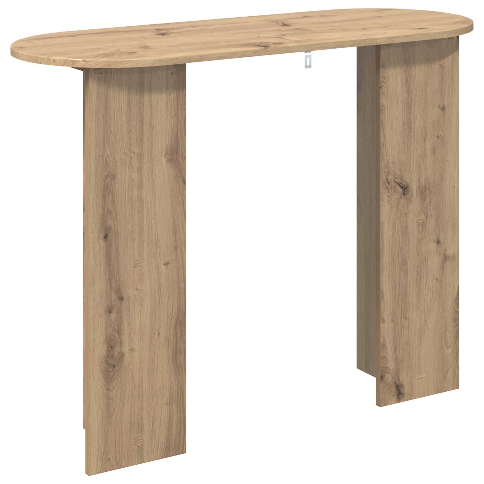 Wandtafel Artisanaal eiken 100 x 39,5 x 75 cm Bewerkt hout is nu te koop bij PeponiXL, paradijselijk wonen!