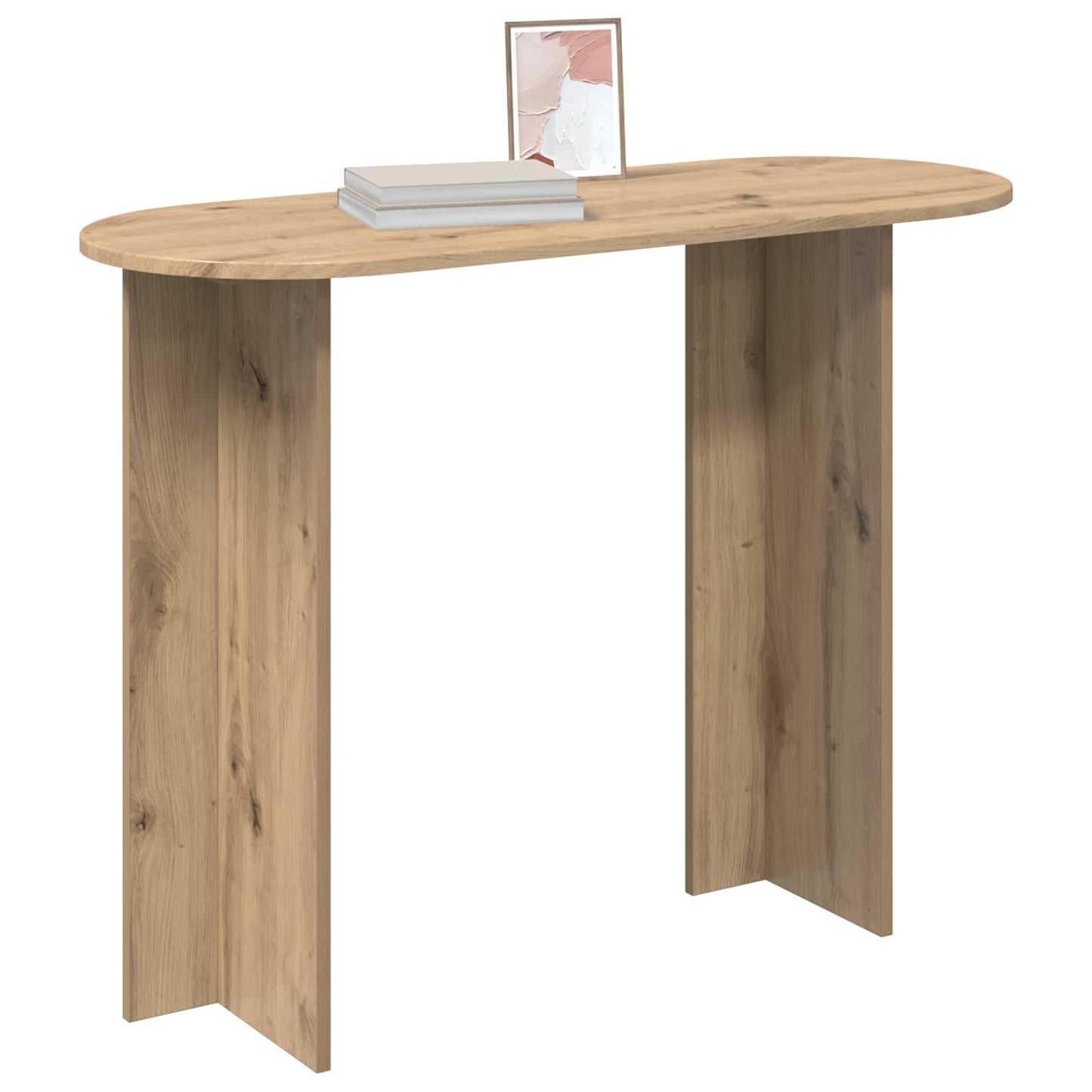 Wandtafel Artisanaal eiken 100 x 39,5 x 75 cm Bewerkt hout is nu te koop bij PeponiXL, paradijselijk wonen!