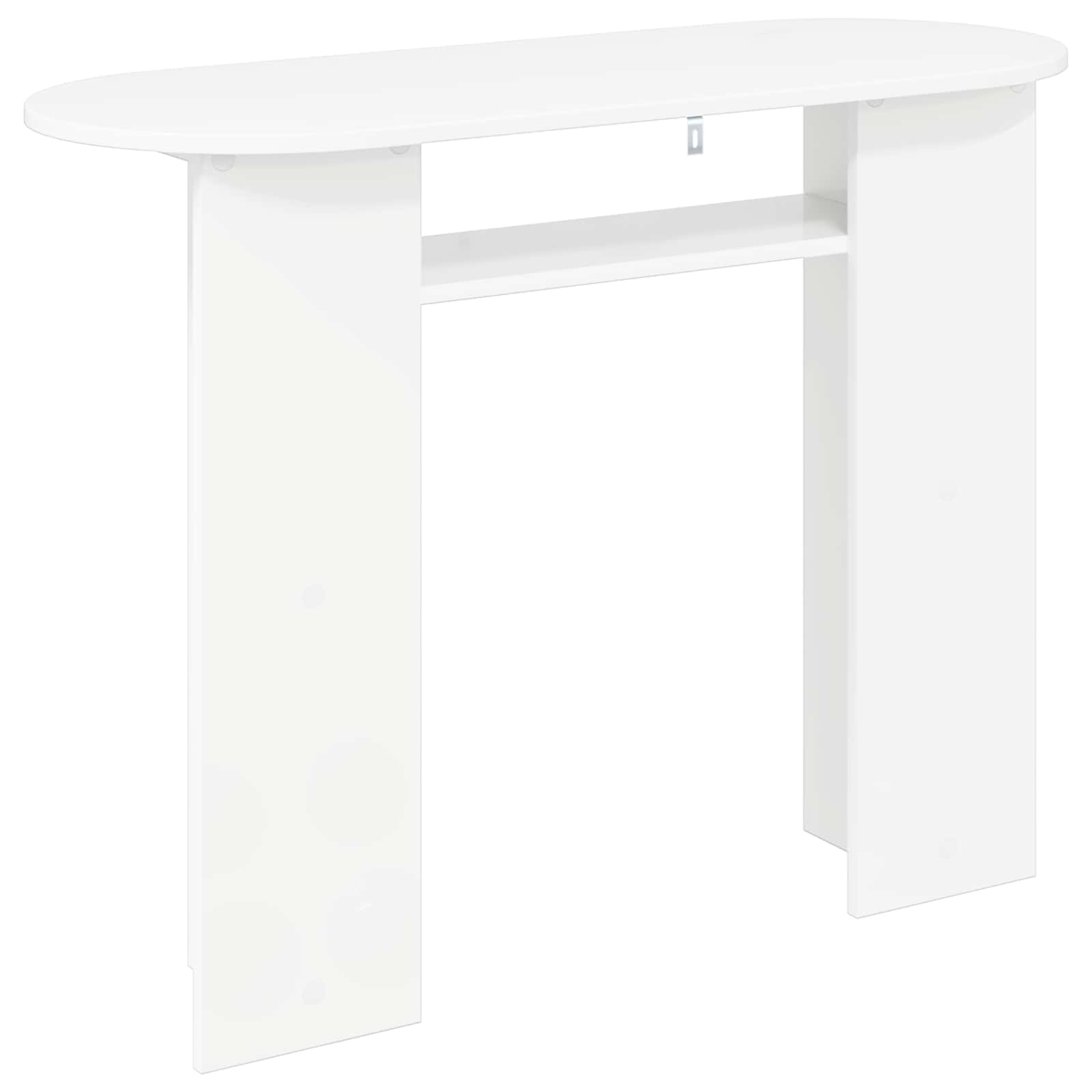 Wandtafel met opslag Wit 100 x 39,5 x 75 cm Bewerkt hout is nu te koop bij PeponiXL, paradijselijk wonen!