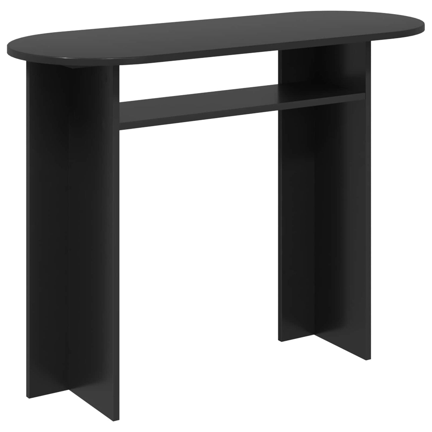 Wandtafel Zwart eiken 100 x 39,5 x 75 cm Bewerkt hout is nu te koop bij PeponiXL, paradijselijk wonen!