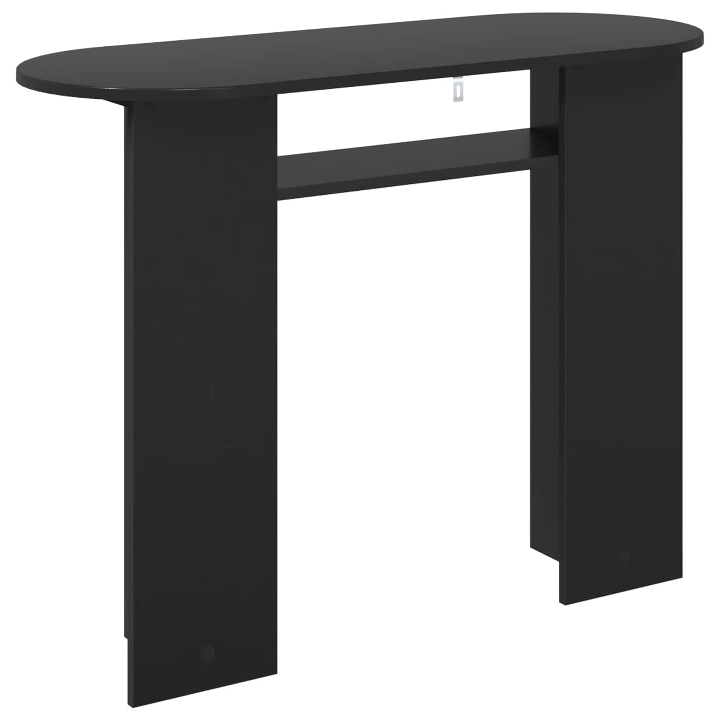 Wandtafel Zwart eiken 100 x 39,5 x 75 cm Bewerkt hout is nu te koop bij PeponiXL, paradijselijk wonen!