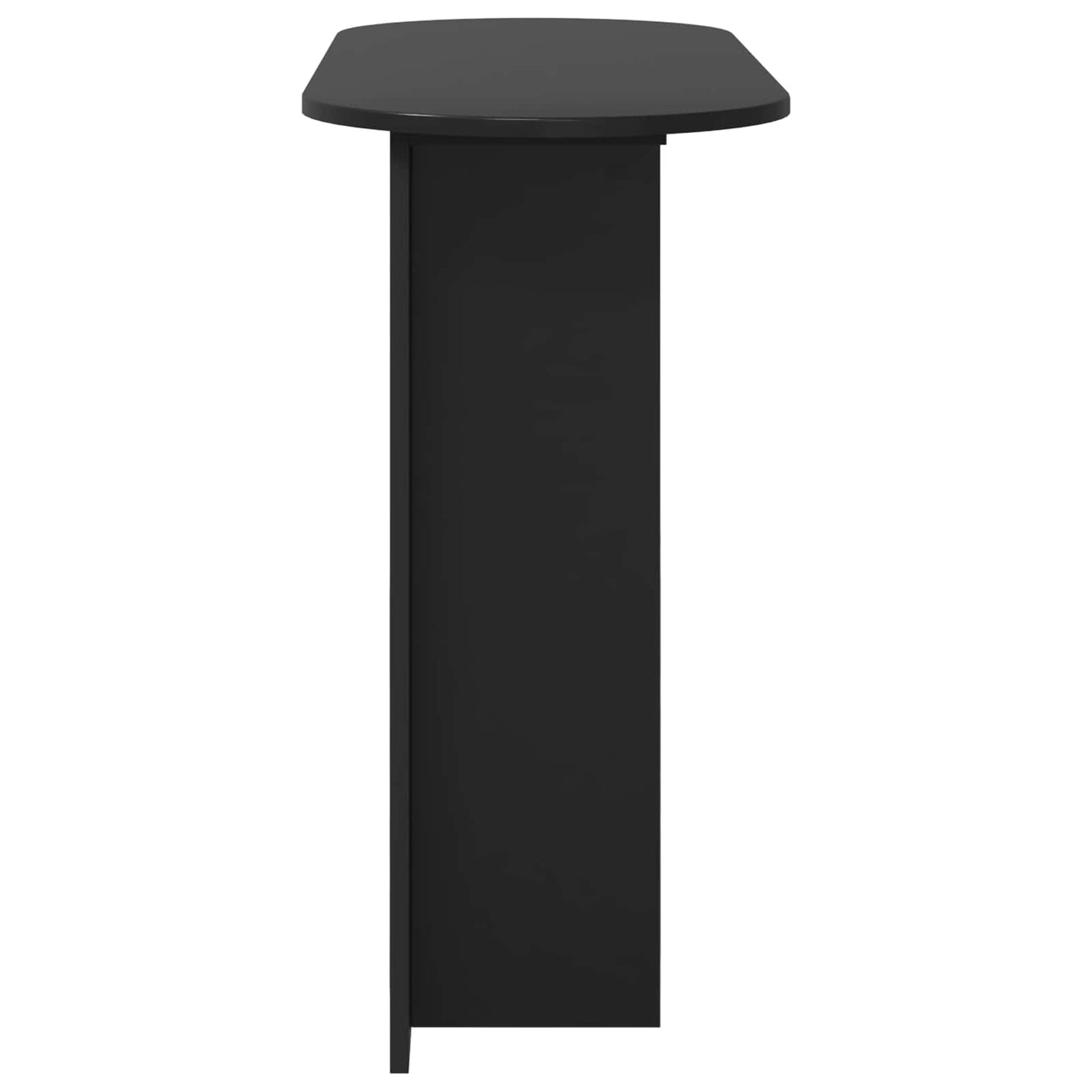 Wandtafel Zwart eiken 100 x 39,5 x 75 cm Bewerkt hout is nu te koop bij PeponiXL, paradijselijk wonen!